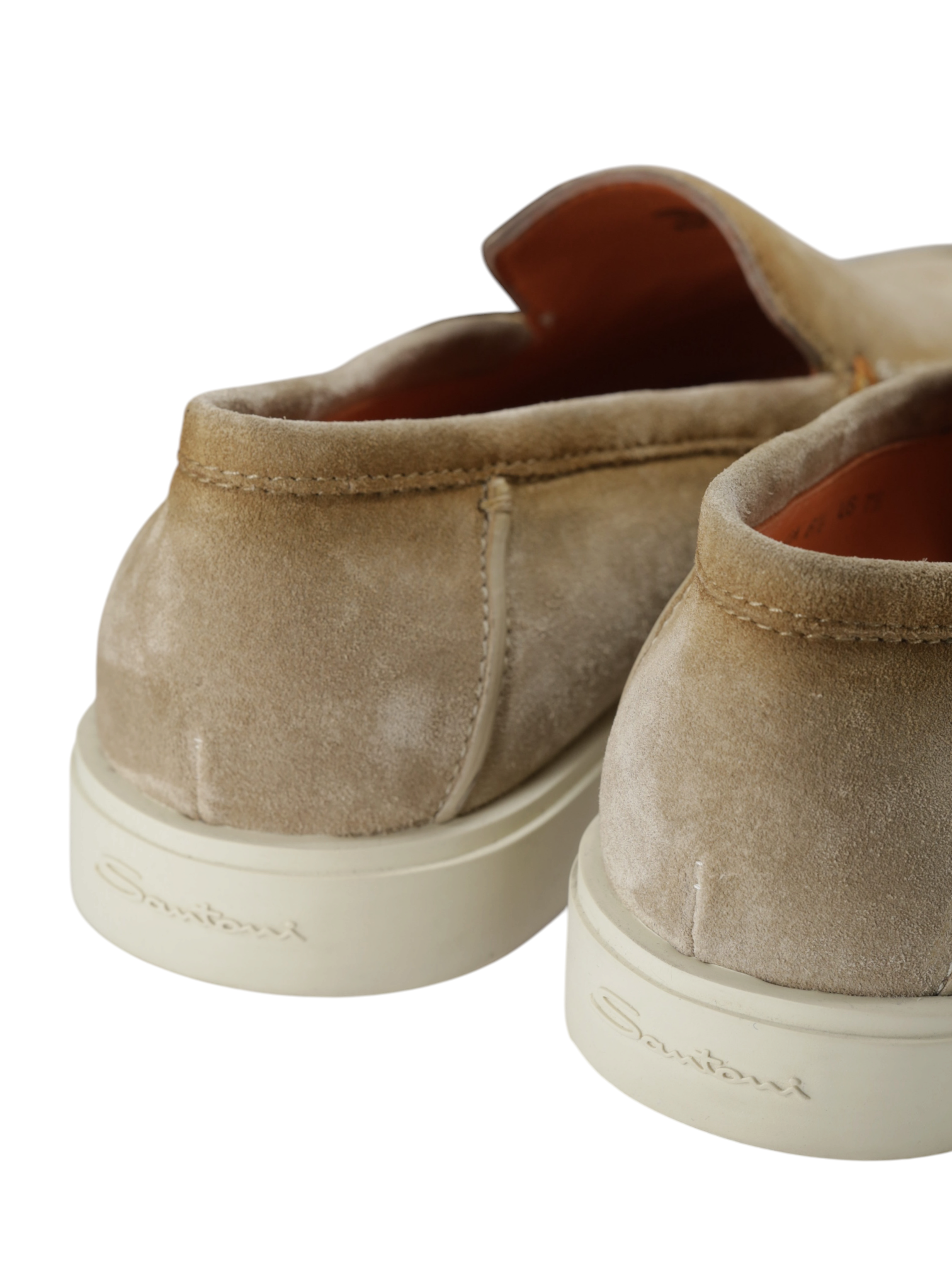 Santoni Beige Suede Botanist Summer Loafer