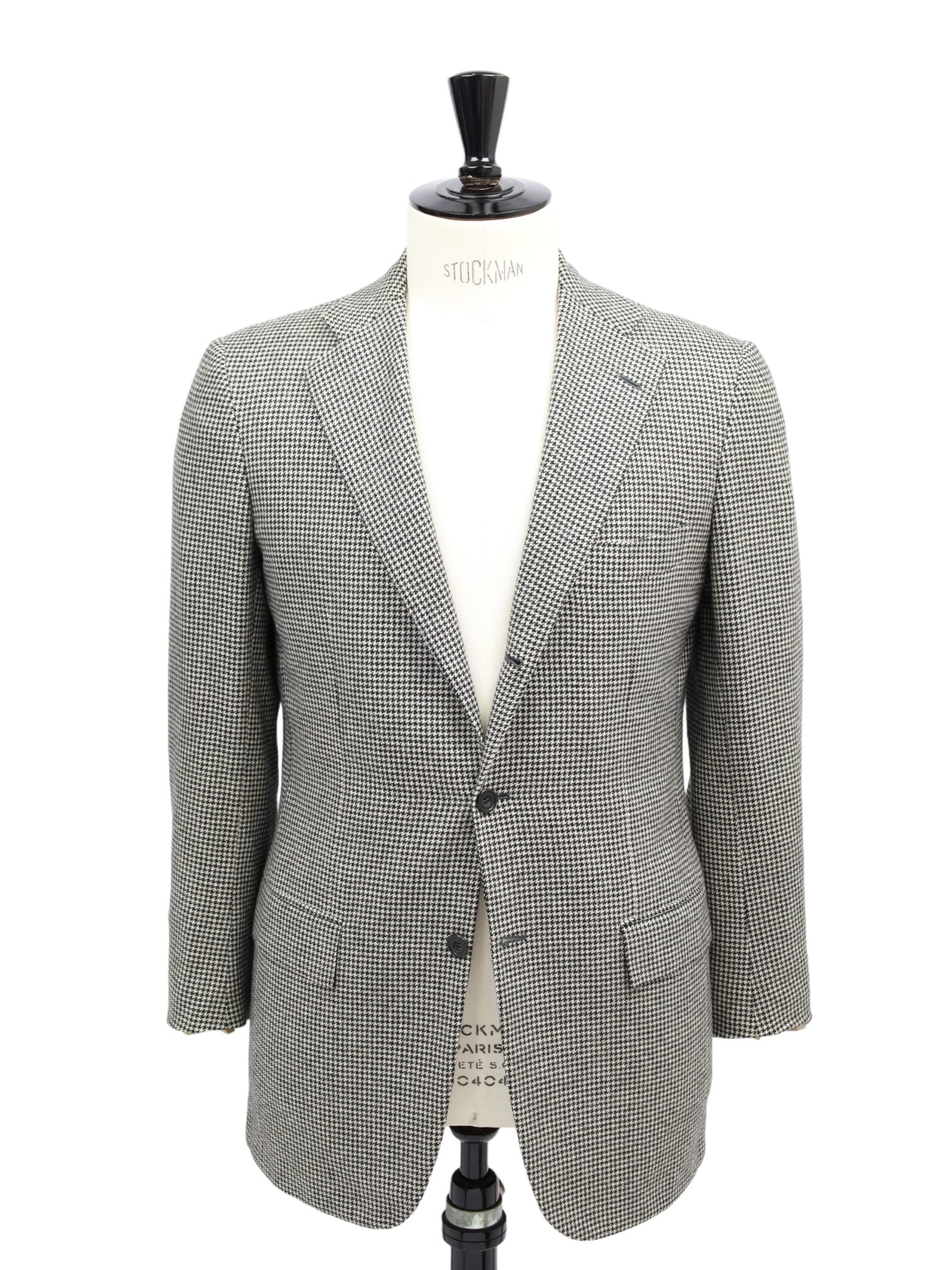 Kiton Black and White Pied de Poule Cashmere Suit