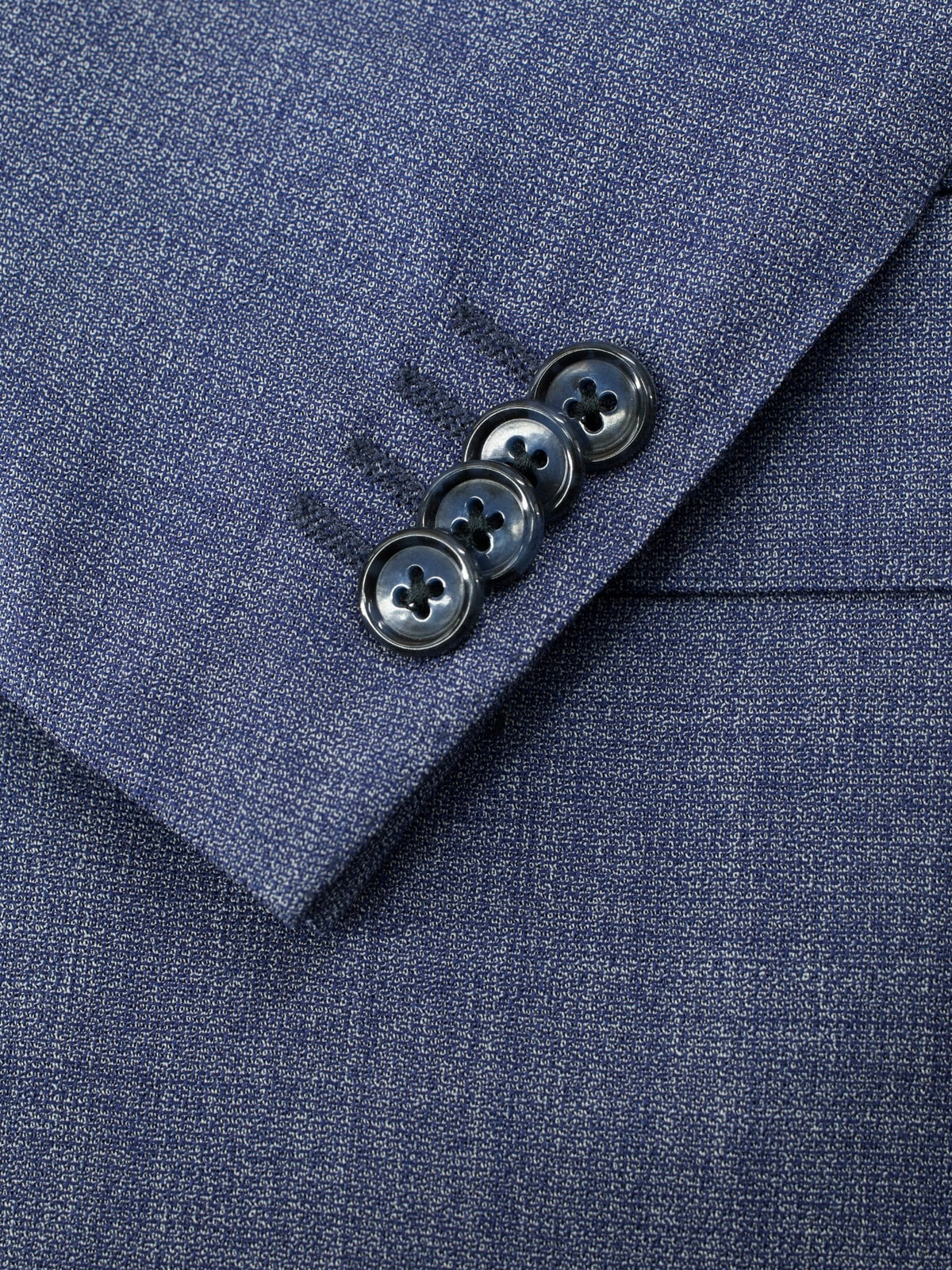 Corneliani Steel Blue Wool Micro-Pattern Suit