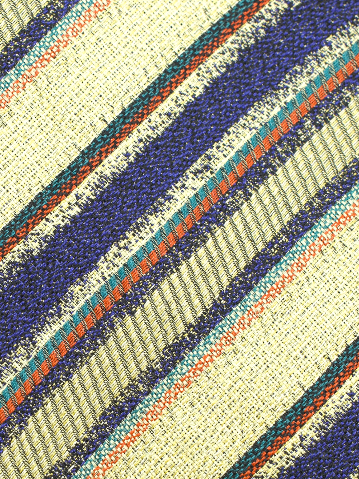 Brioni Yellow-Beige & Multicolor Silk Vintage Stripe-Pattern Tie
