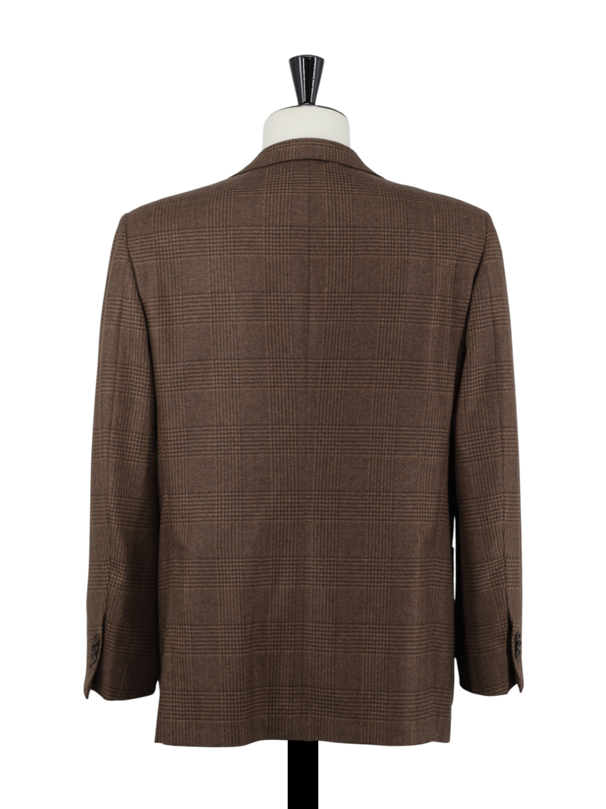 Kiton Brown Pure Plushy-Cashmere Prince of Wales Winter Suit
