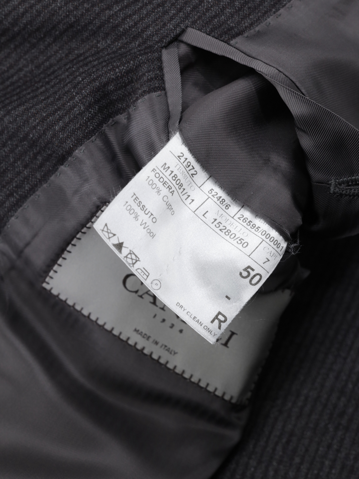 Canali Charcoal Brushed-Wool Shadow-Stripe Winter Suit