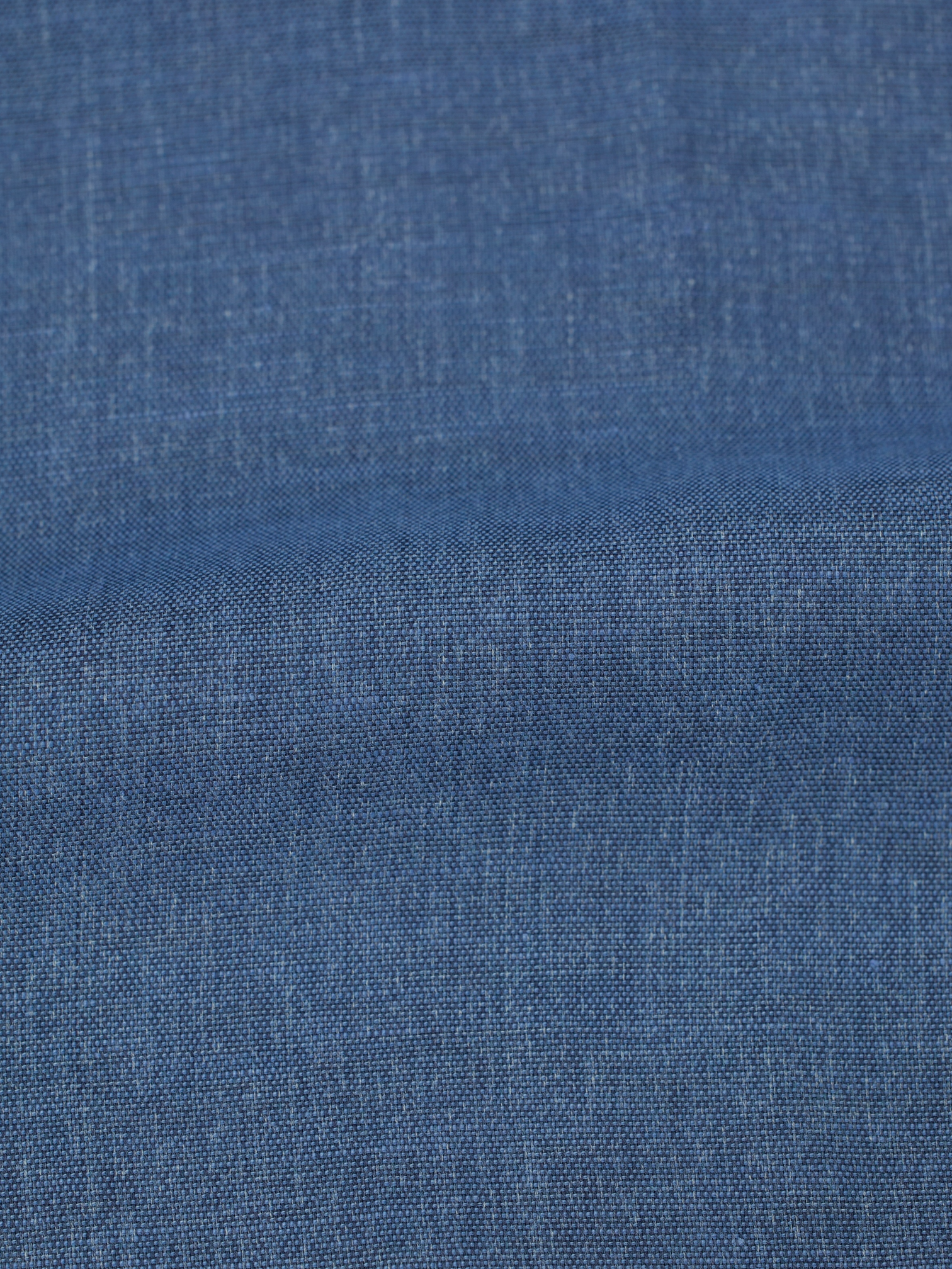 Finamore Chambray Blue Cotton & Linen Handmade Shirt