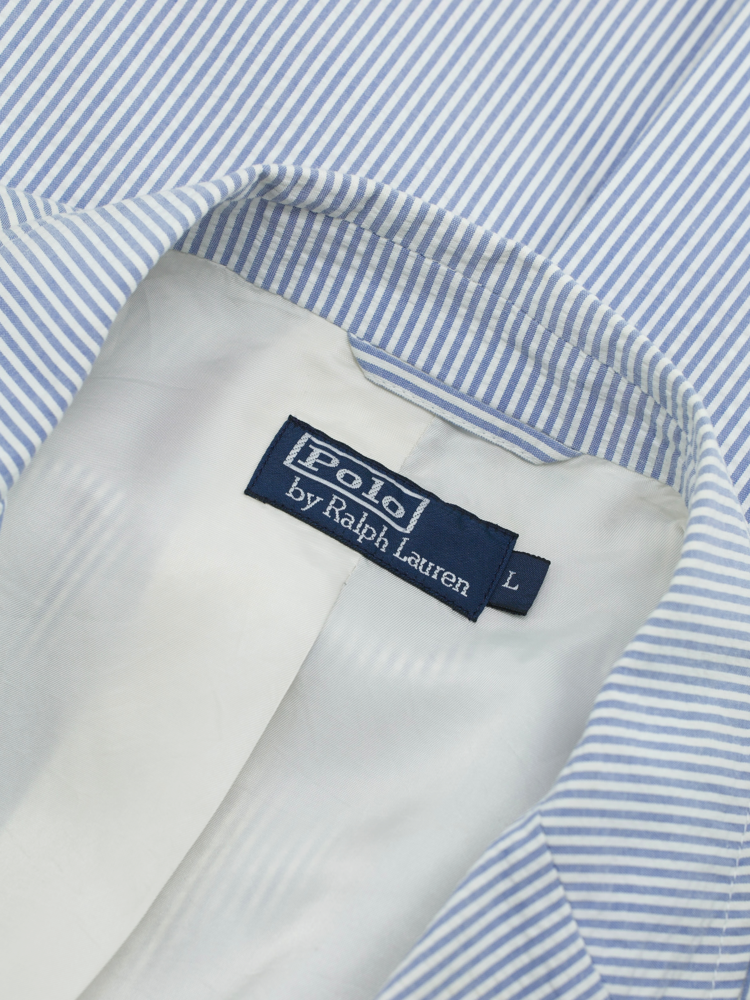 Ralph Lauren Light Blue & White Classic Pinstripe Seersucker Suit