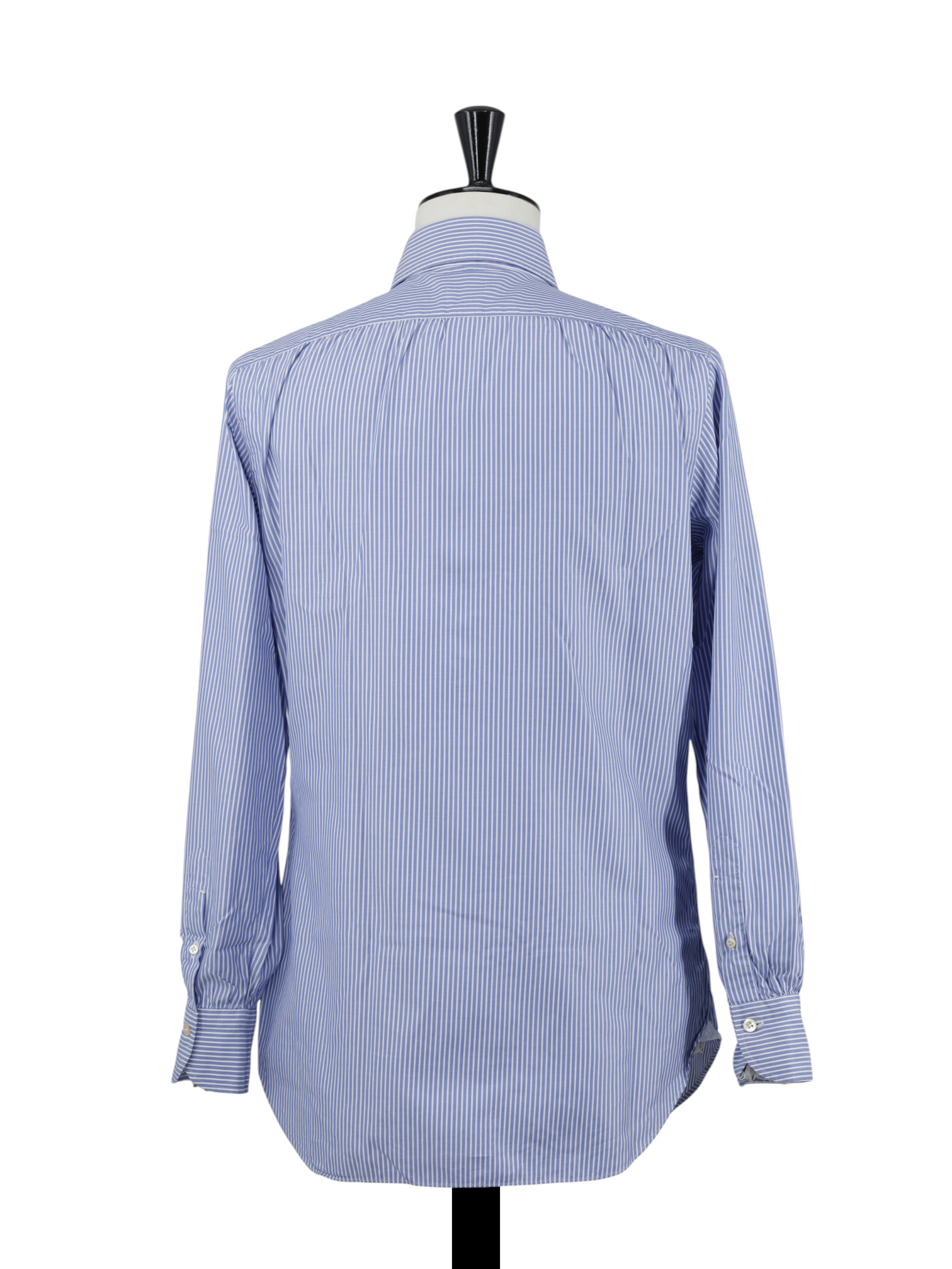 Finamore Blue & White Cotton Pinstripe Eduardo Shirt