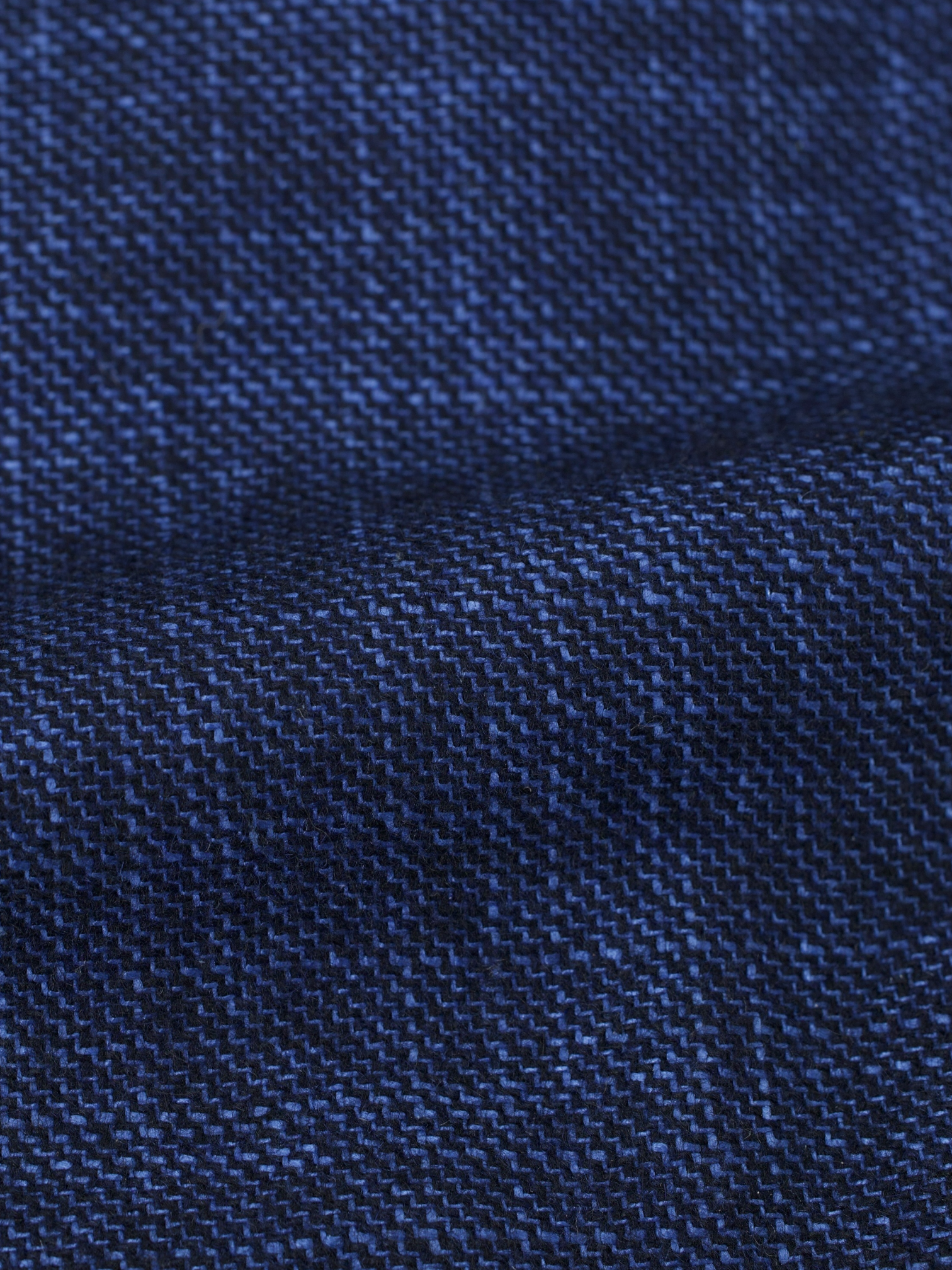 Orazio Luciano Blue Bicolor Silk & Cashmere Micro-Pattern Jacket