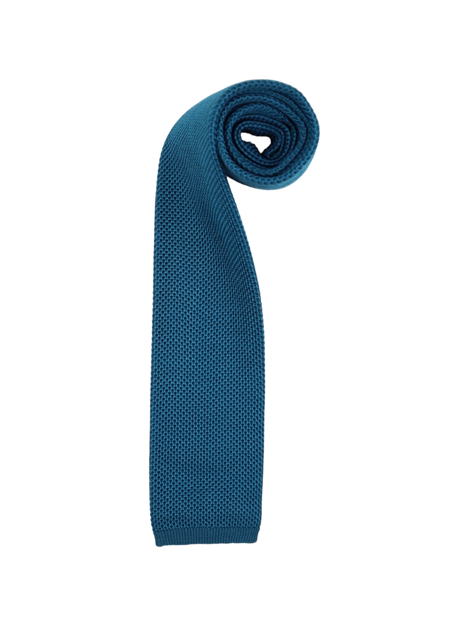Kiton Turquoise Knitted Silk Tie