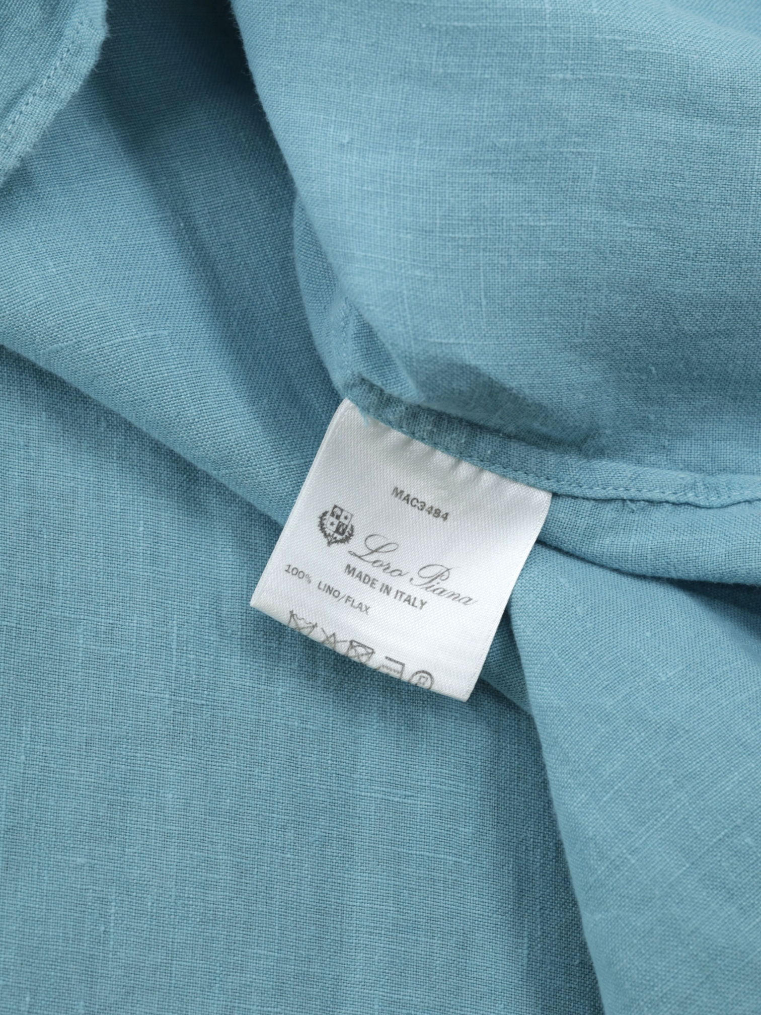 Loro Piana Turquoise André Garment-Dyed Linen Summer Shirt