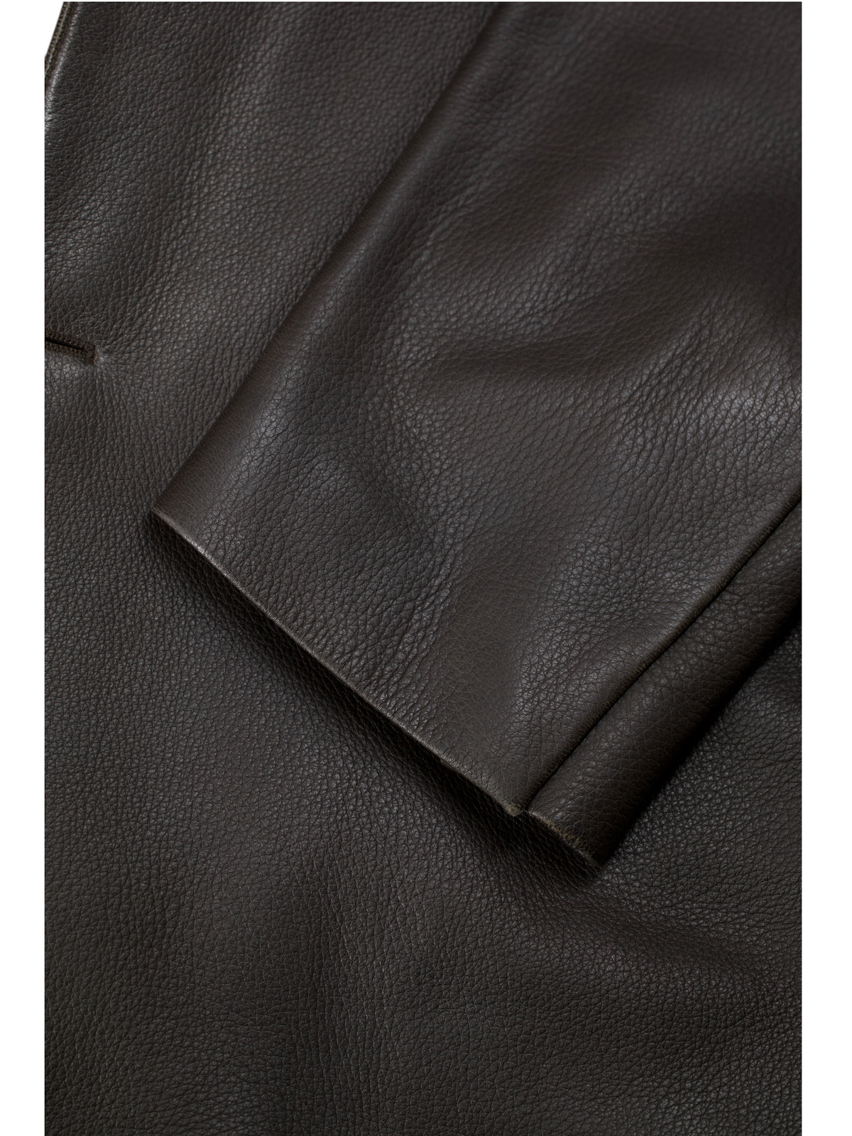 Hermès Dark Brown Deerskin Leather Jacket