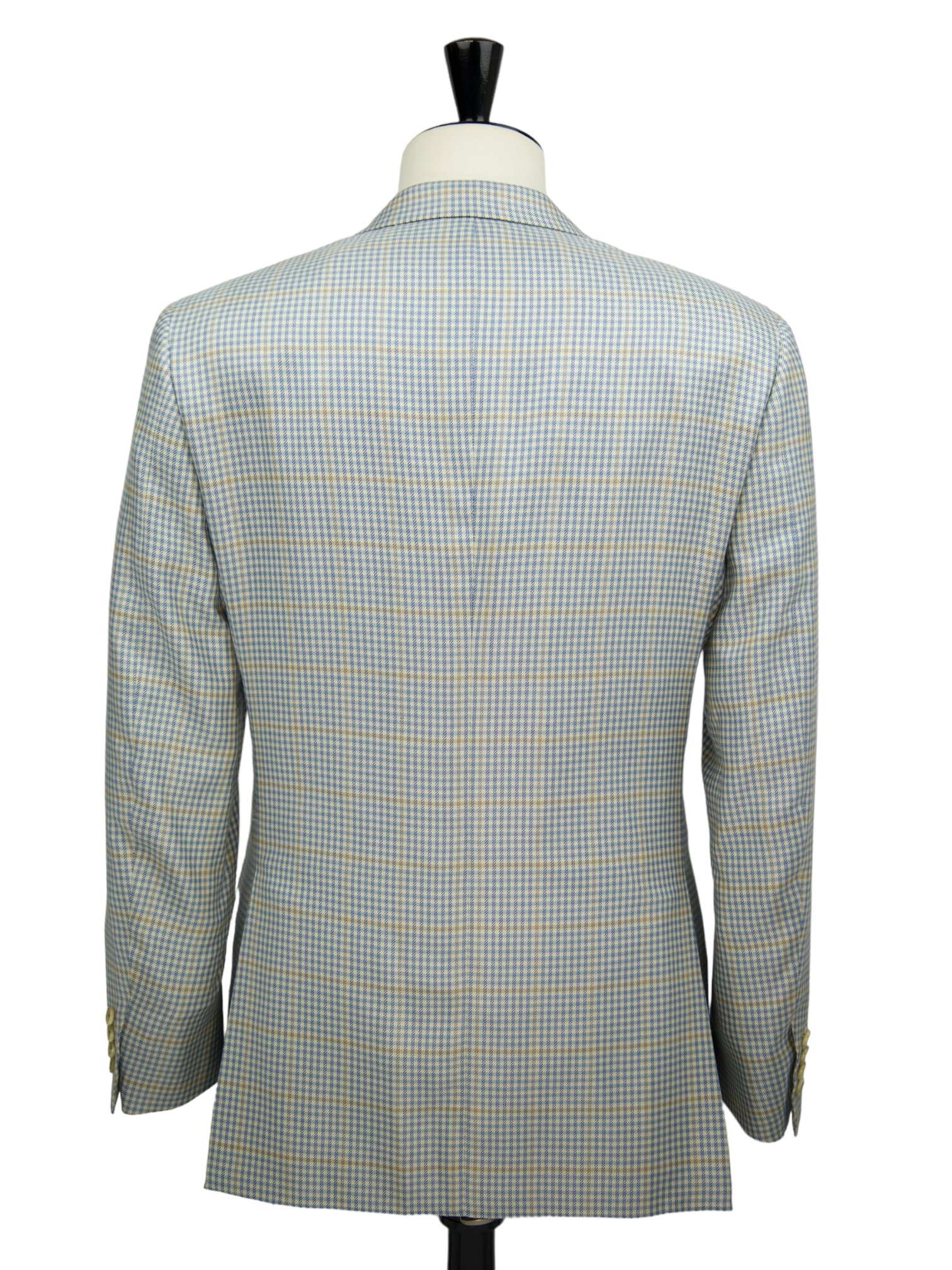 Brioni Light Blue Cashmere & Silk Overcheck Nomentano Jacket