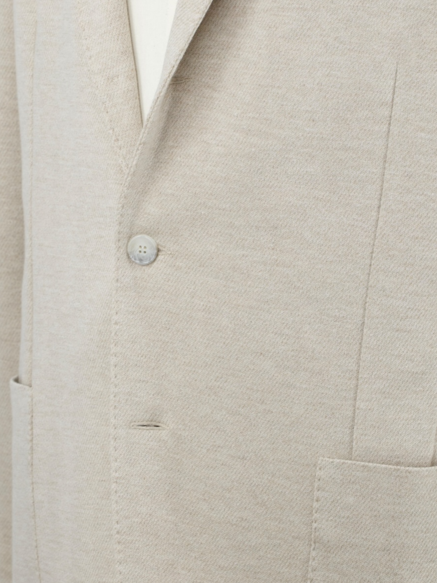 Mandelli Sand Wool & Cotton Knitted Jacket
