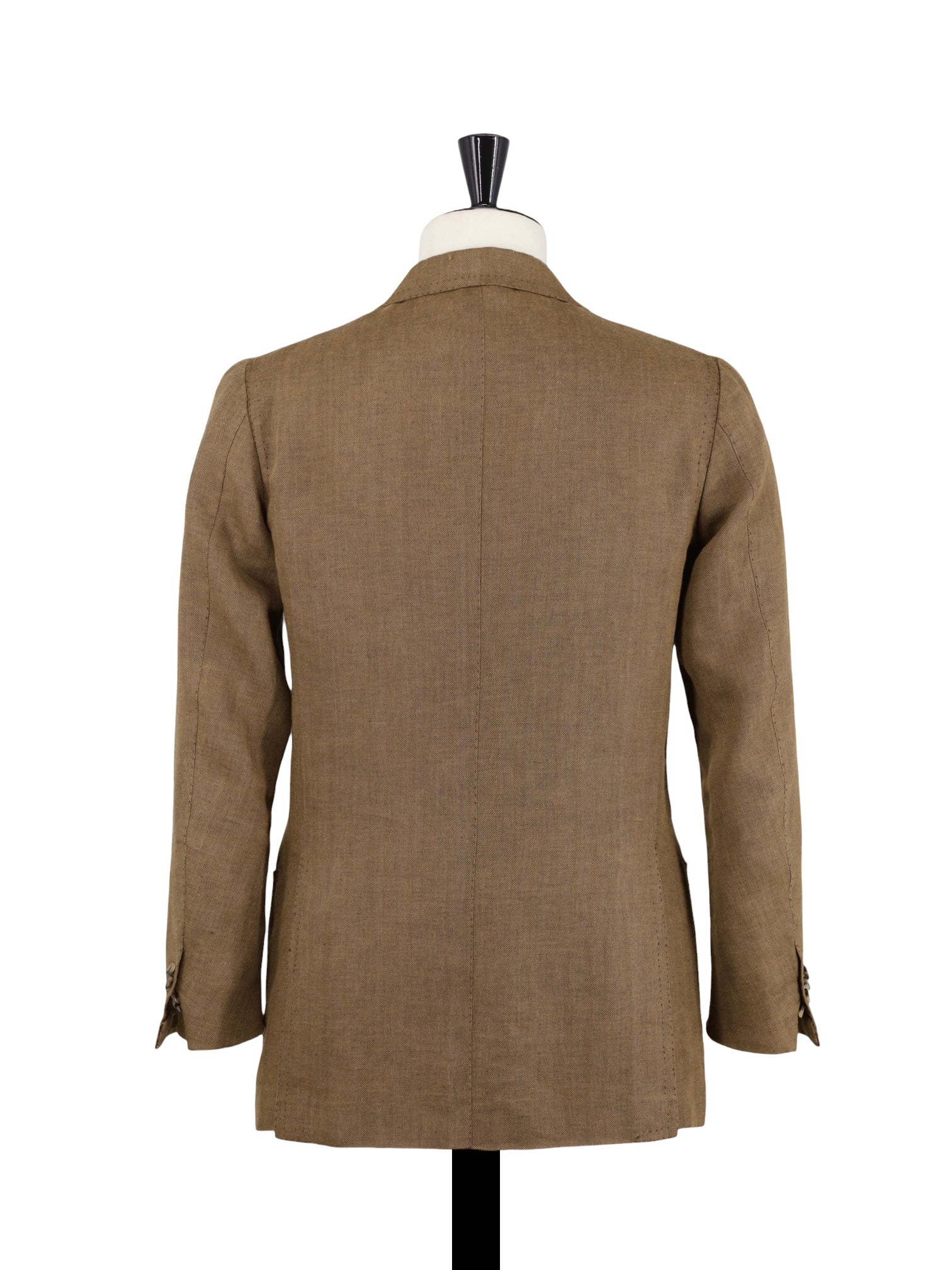 Cesare Attolini Tobacco Brown Pure-Linen Herringbone Summer Suit