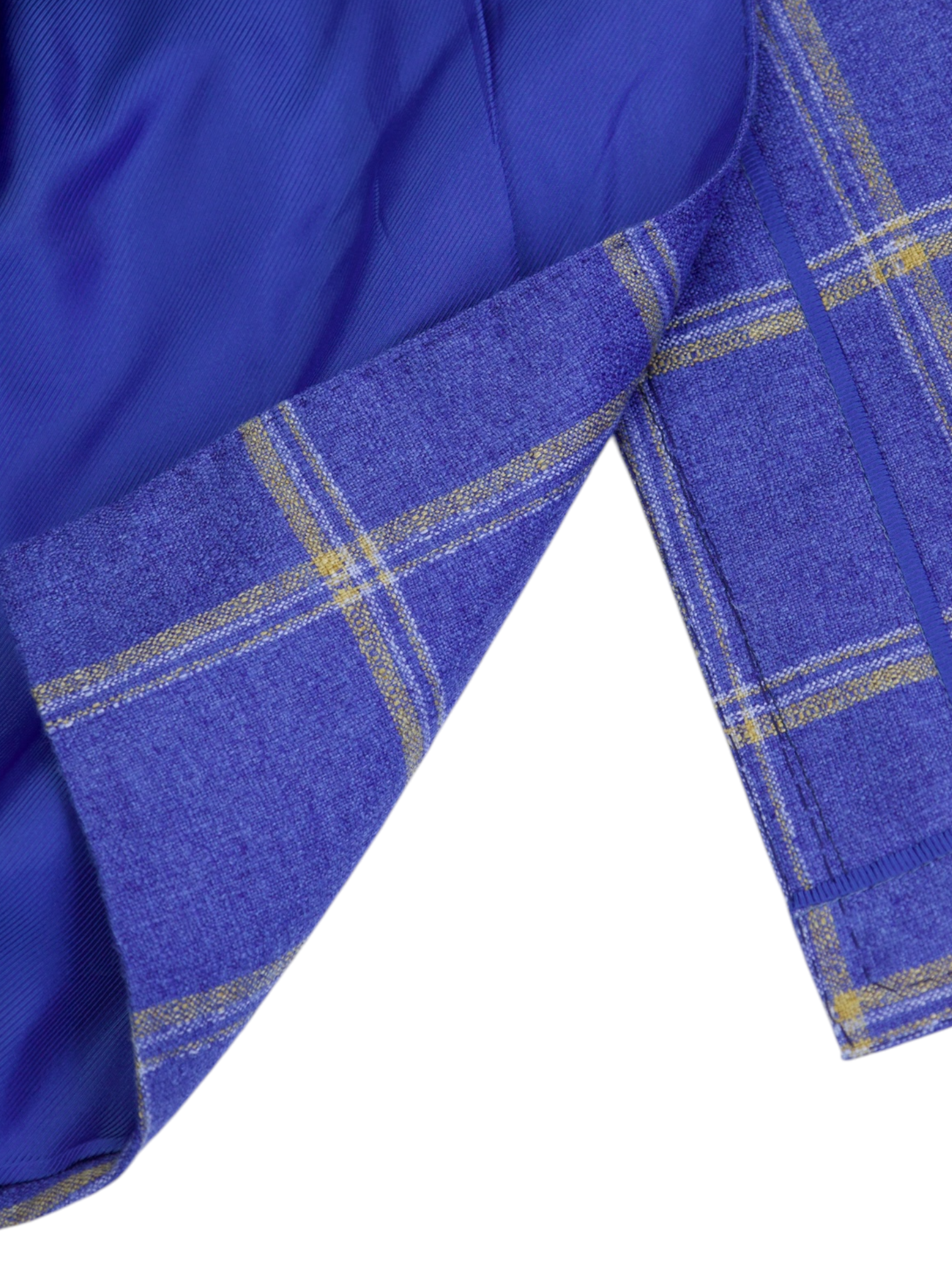 Cesare Attolini Azure Blue Silk & Cashmere Windowpane Jacket