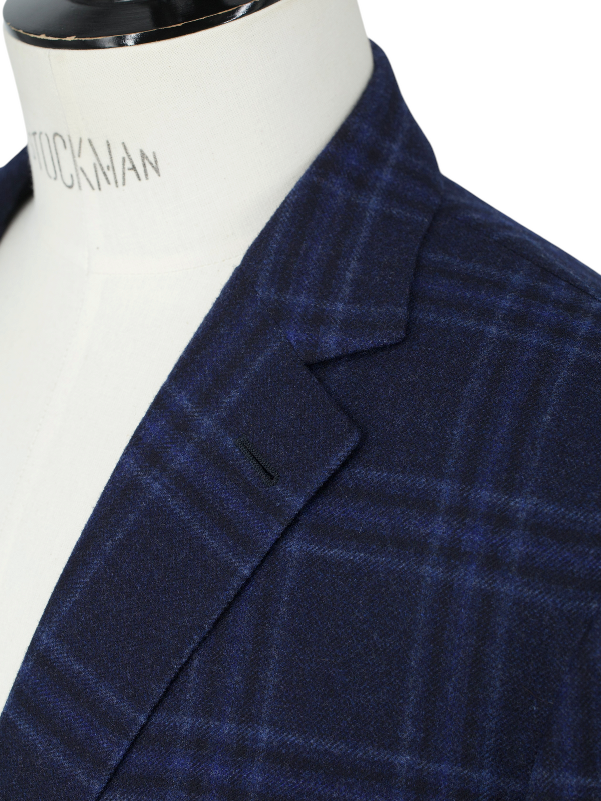 Ermenegildo Zegna Royal Blue Wool & Trofeo-Cashmere Checkered Jacket