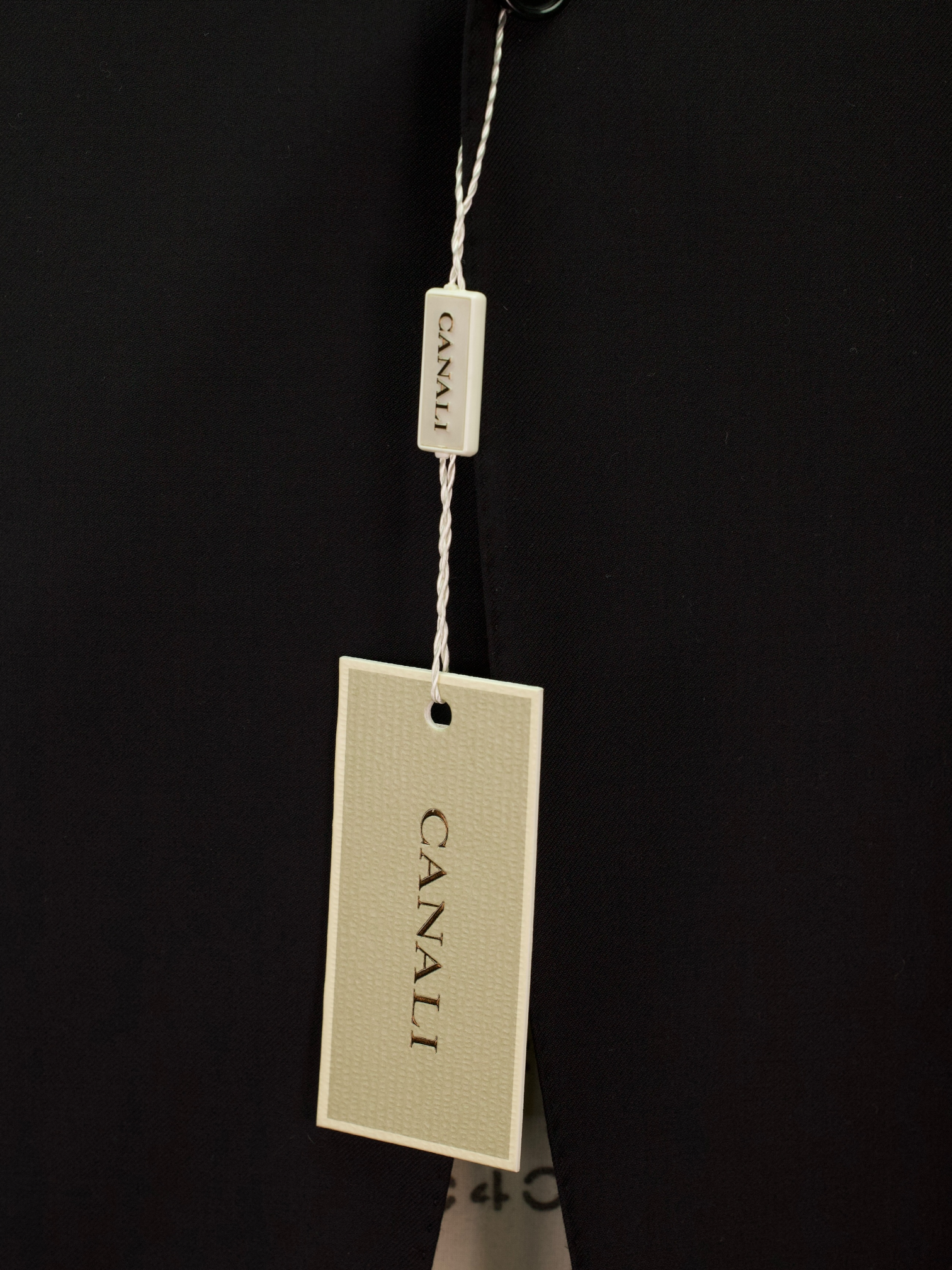 Canali Black & Grey Fine-Wool Traditional Lounge Suit