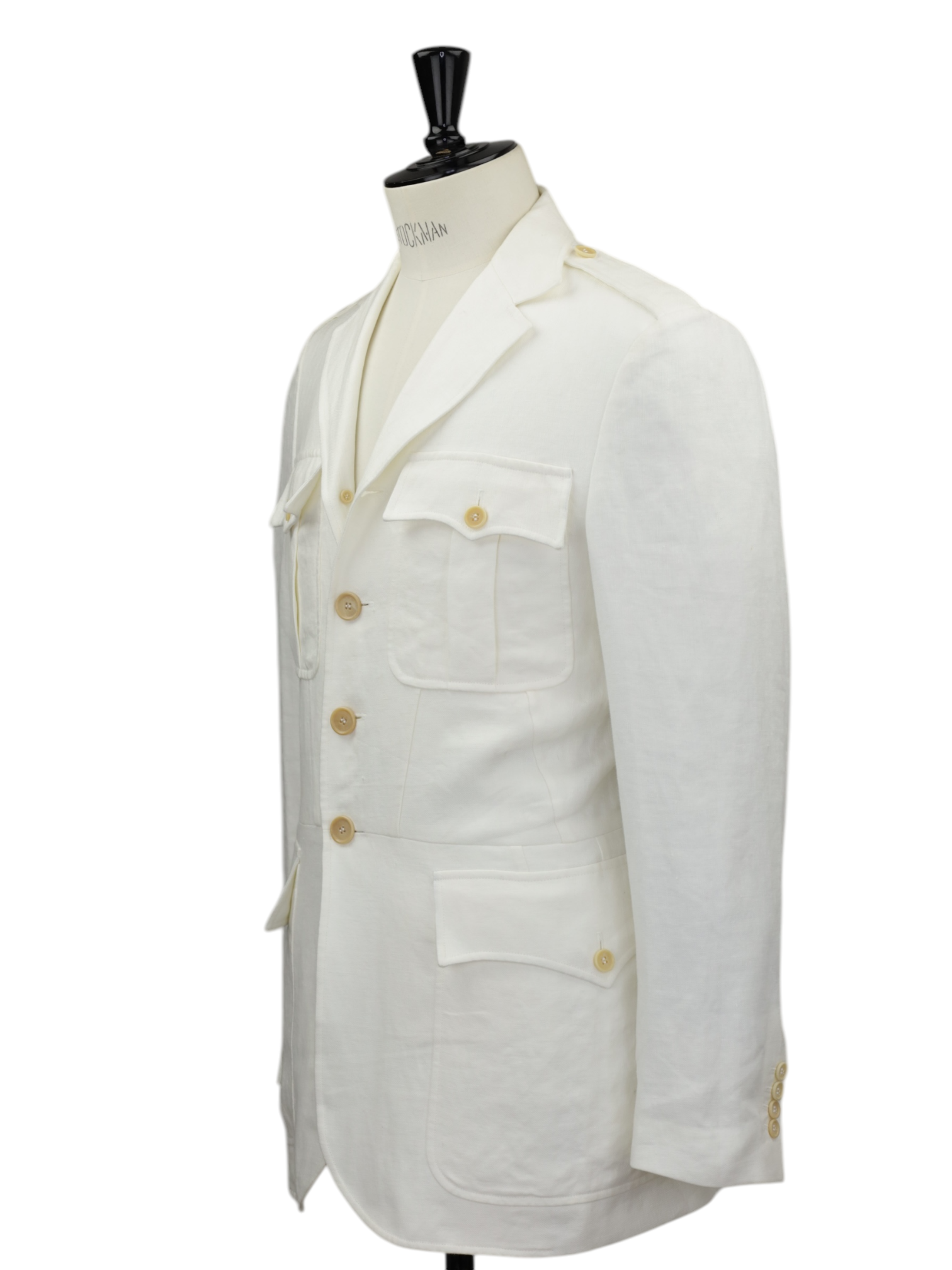 Ralph Lauren Purple Label White Linen Safari Summer Jacket