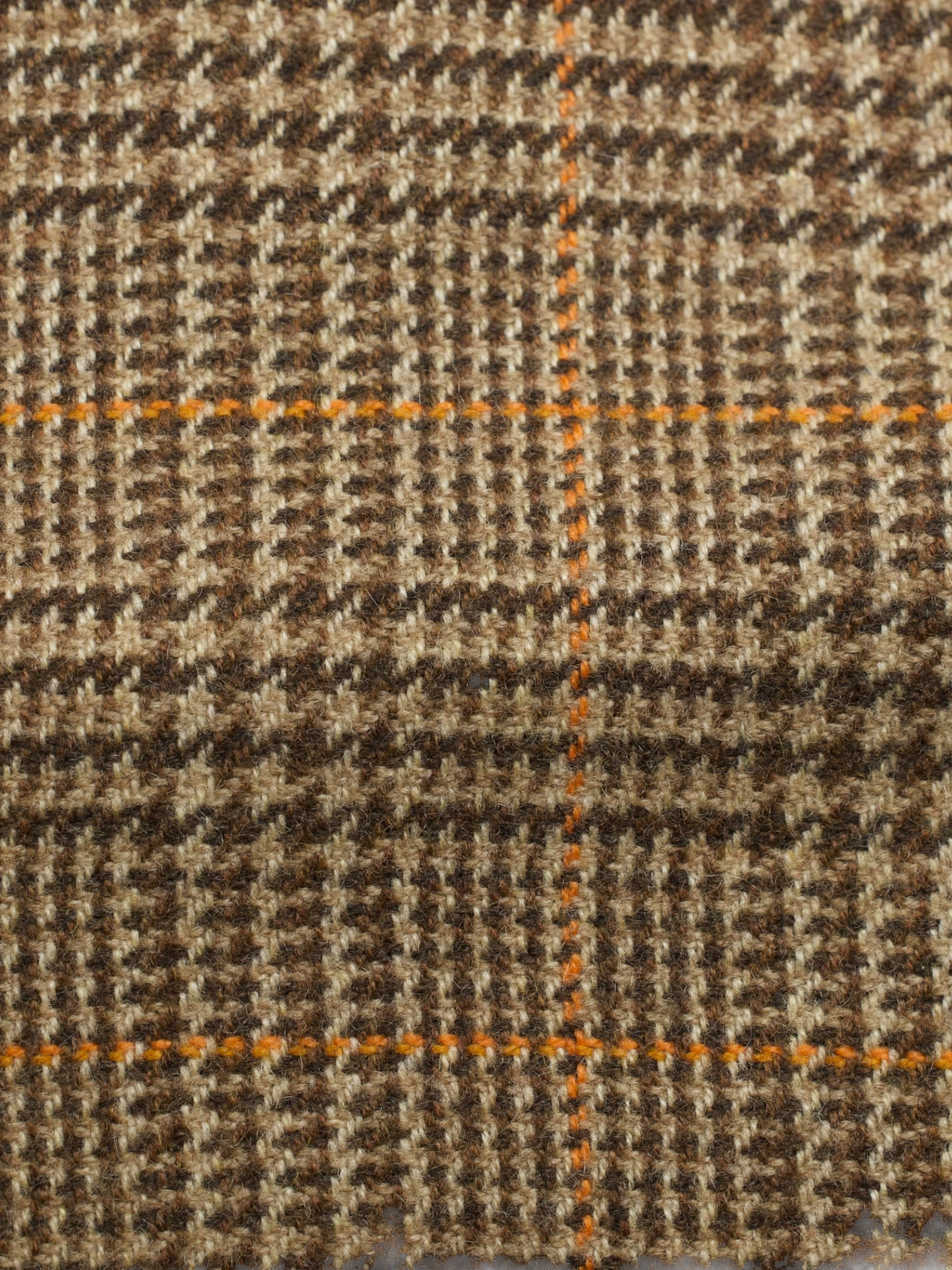 Brioni Brown & Orange Pure Cashmere Prince of Wales Nomentano Jacket