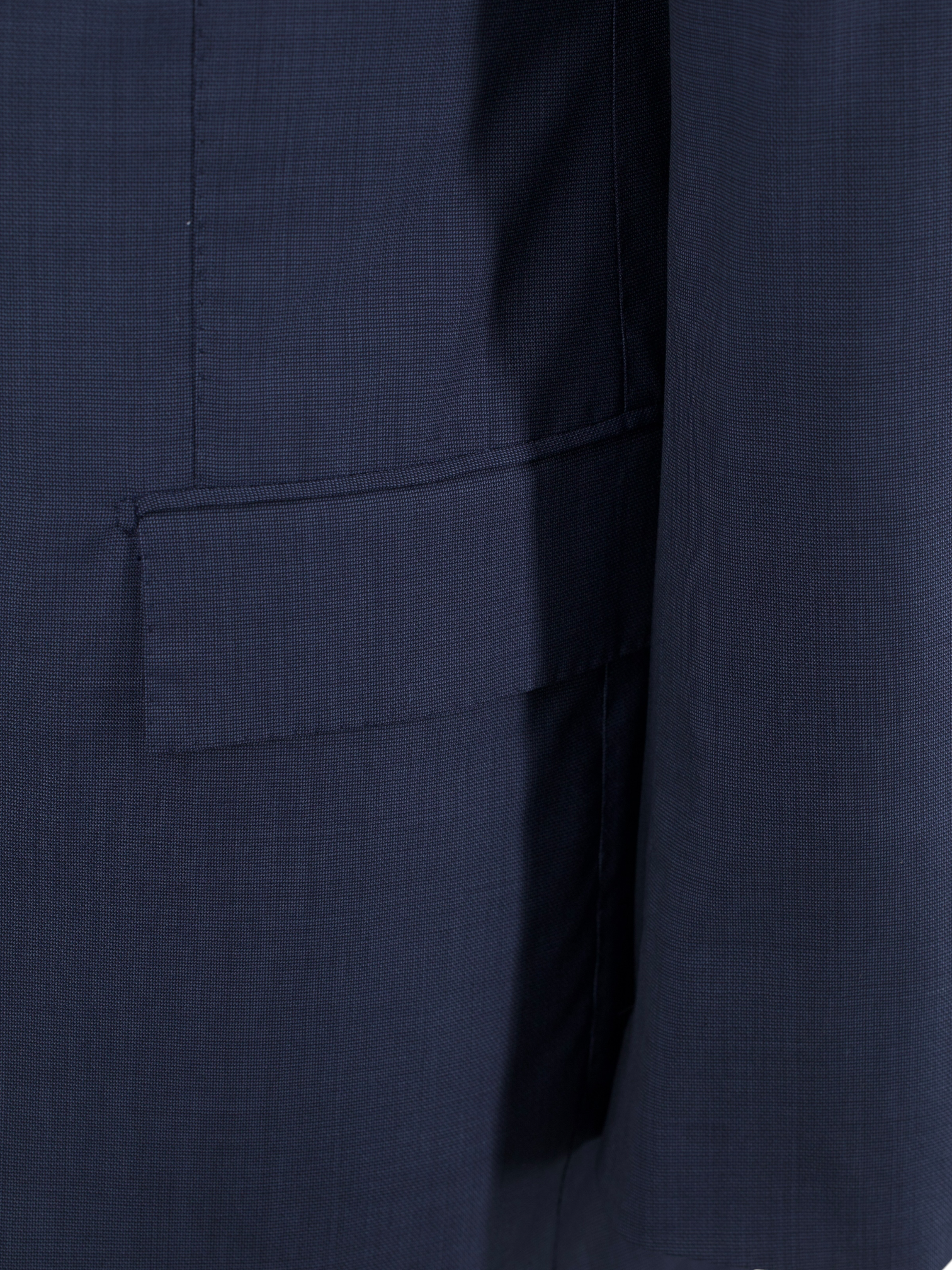 Orazio Luciano Steel Blue Fine-Wool Pinpoint Suit Jacket