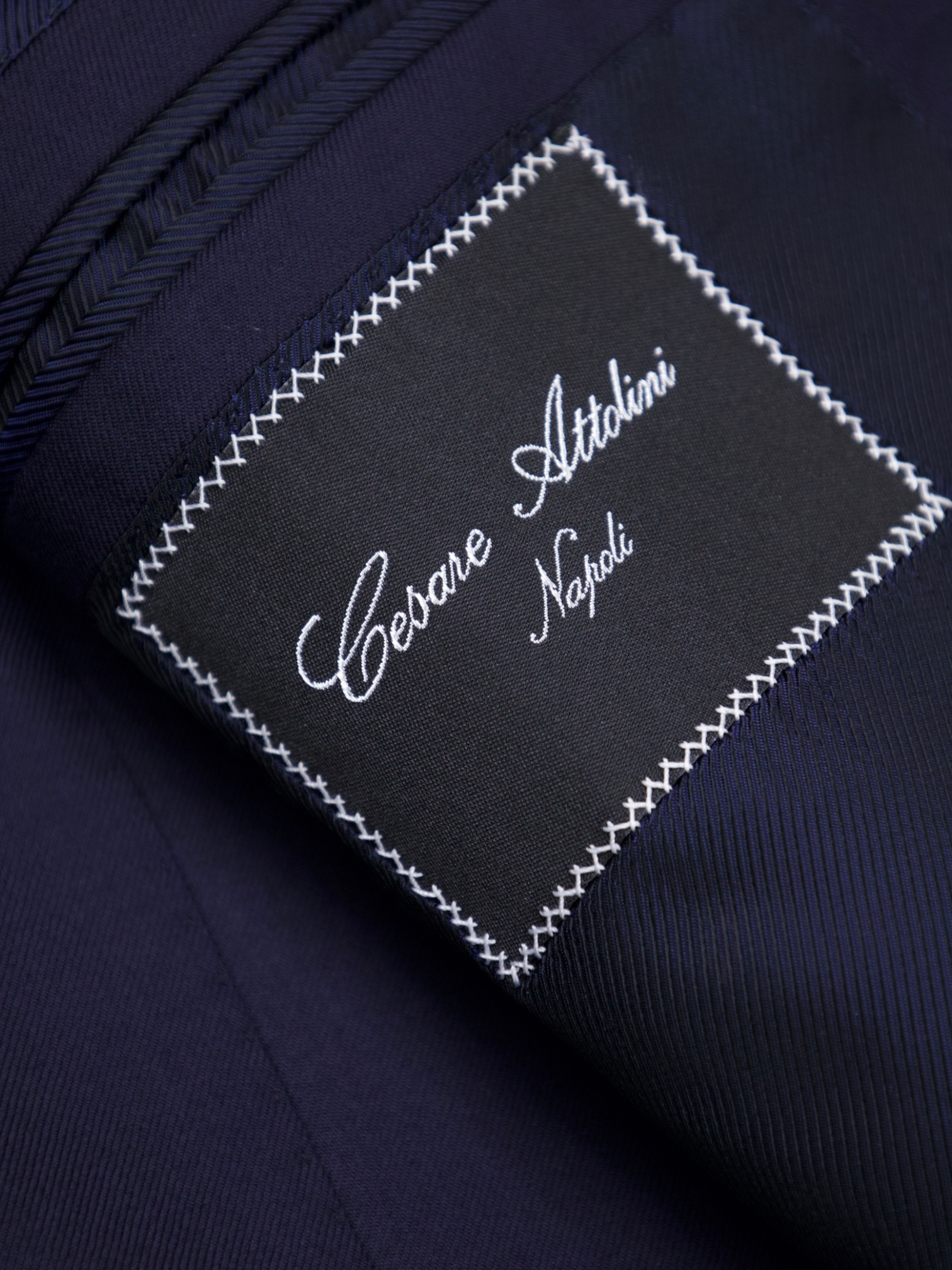 Cesare Attolini Navy Super 180's Double-Breasted Jacket