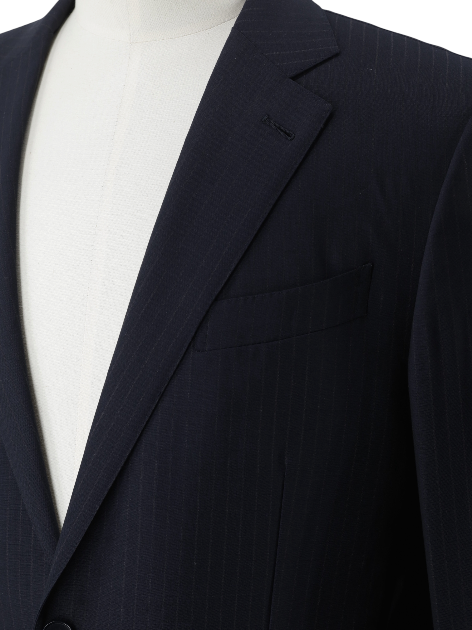 Ermenegildo Zegna Navy Fine-Wool Pinstripe Mila Suit