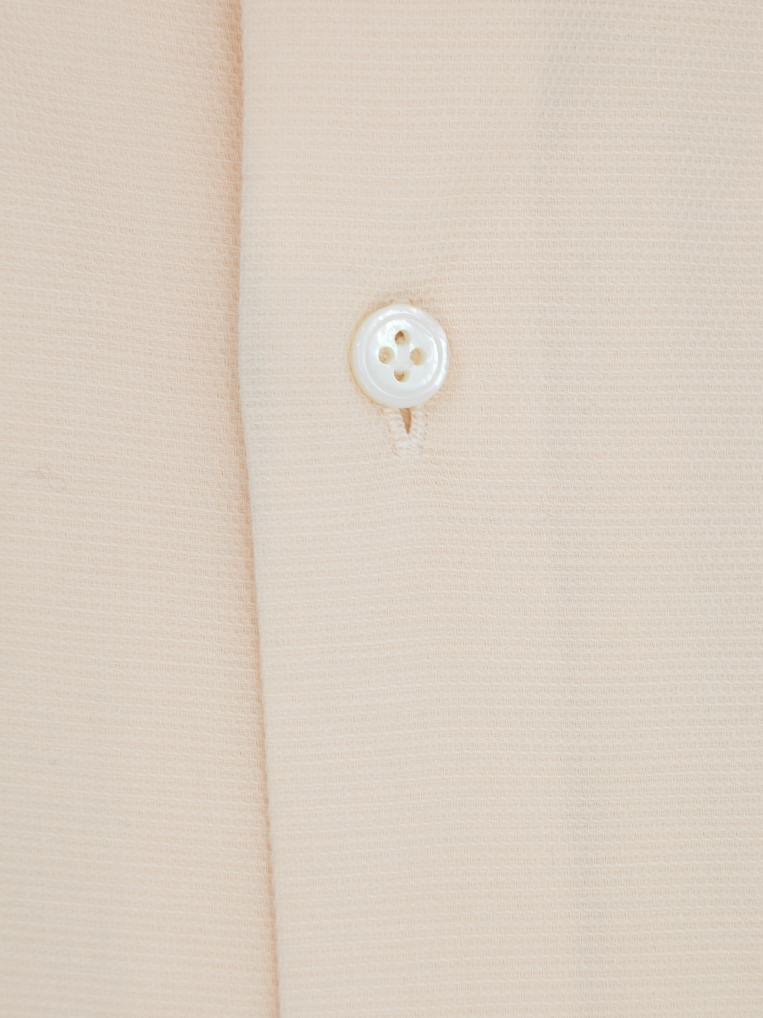 Finamore Pastel Orange Cotton Pinpoint Neapolitan Shirt