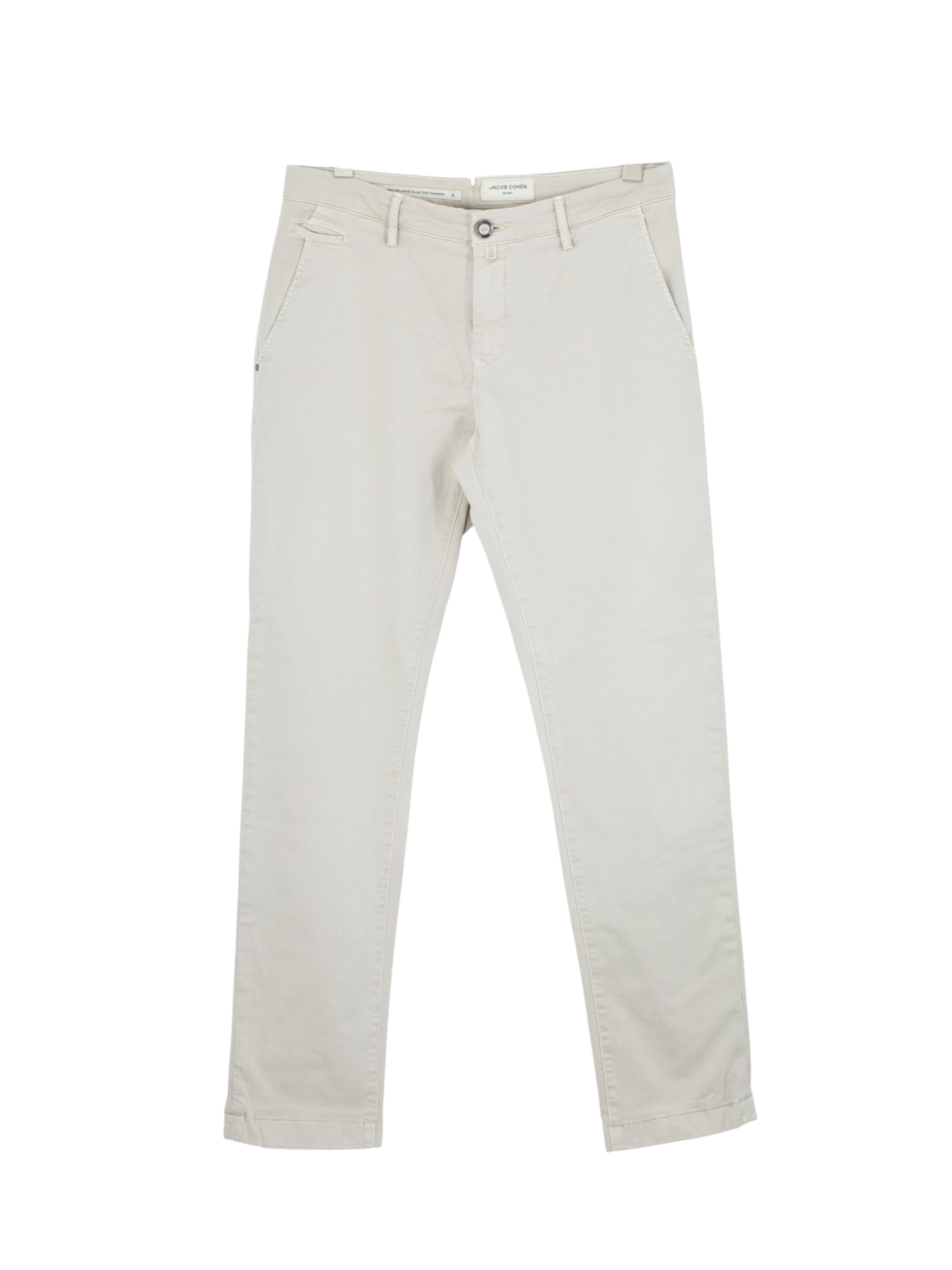 Jacob Cohen Beige Cotton & Stretch 5-Pocket Bobby Chino
