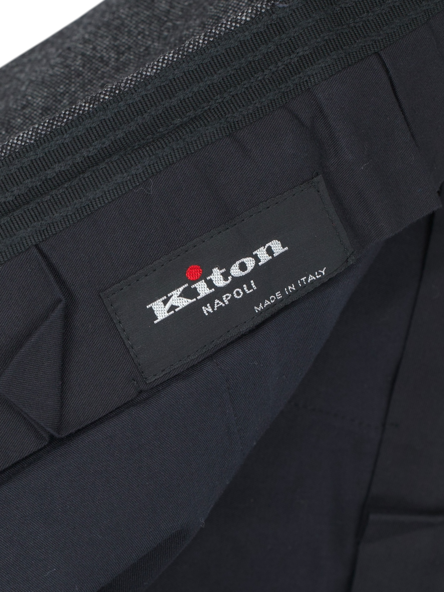 Kiton Grey Heavyweight-Wool Pinpoint Pleated Sartorial Trousers