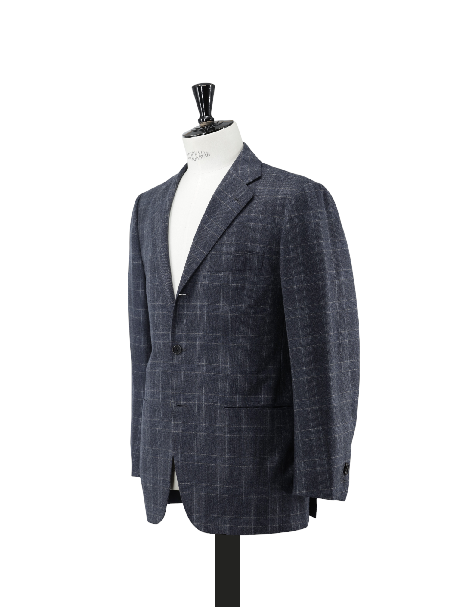 Kiton Steel Grey Lightly-Brushed Worsted Wool Prince of Wales Suit