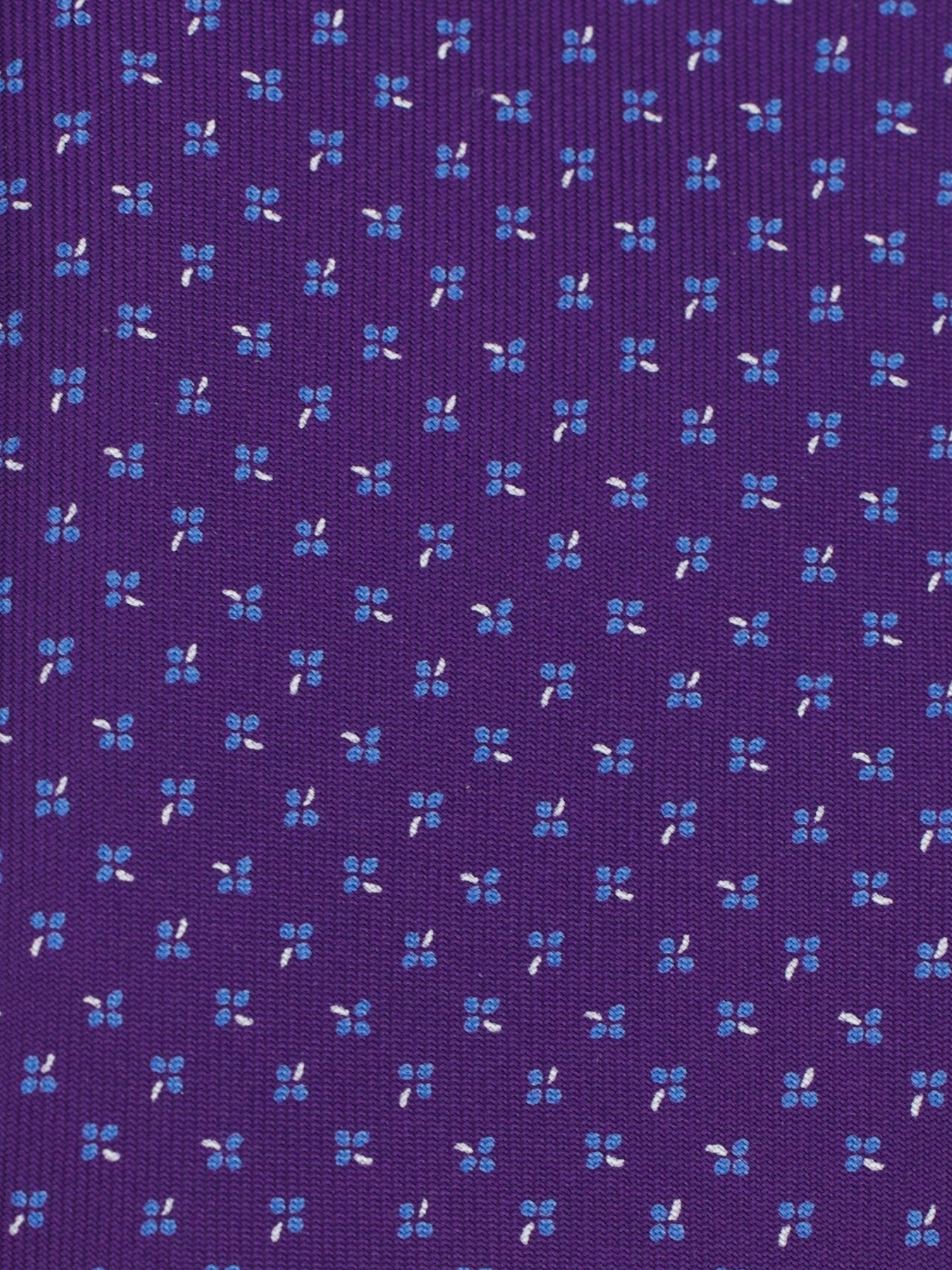 E.Marinella Purple & Light Blue Silk Geometric Tie