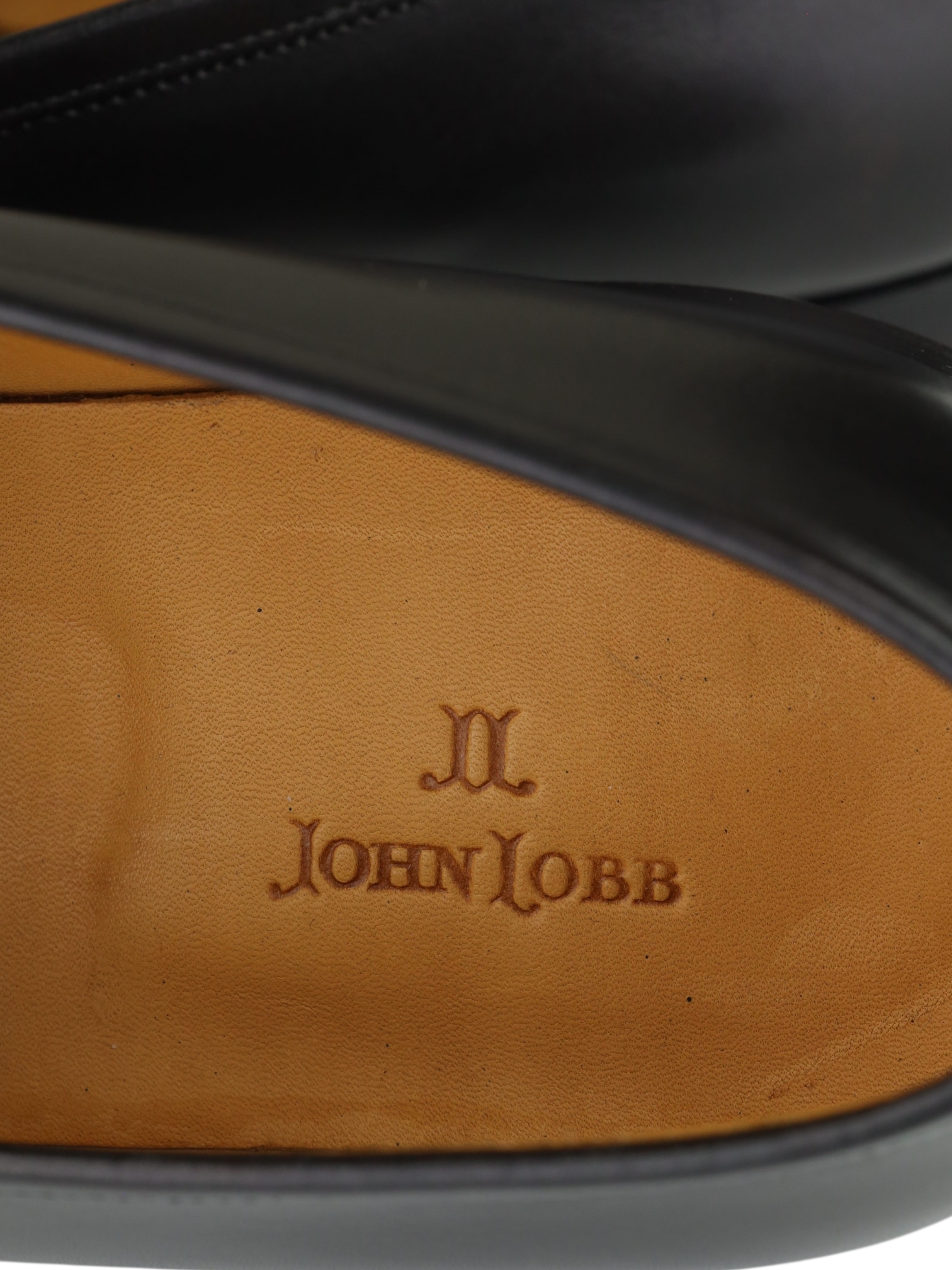 John Lobb Black Campus Leather Penny Loafer