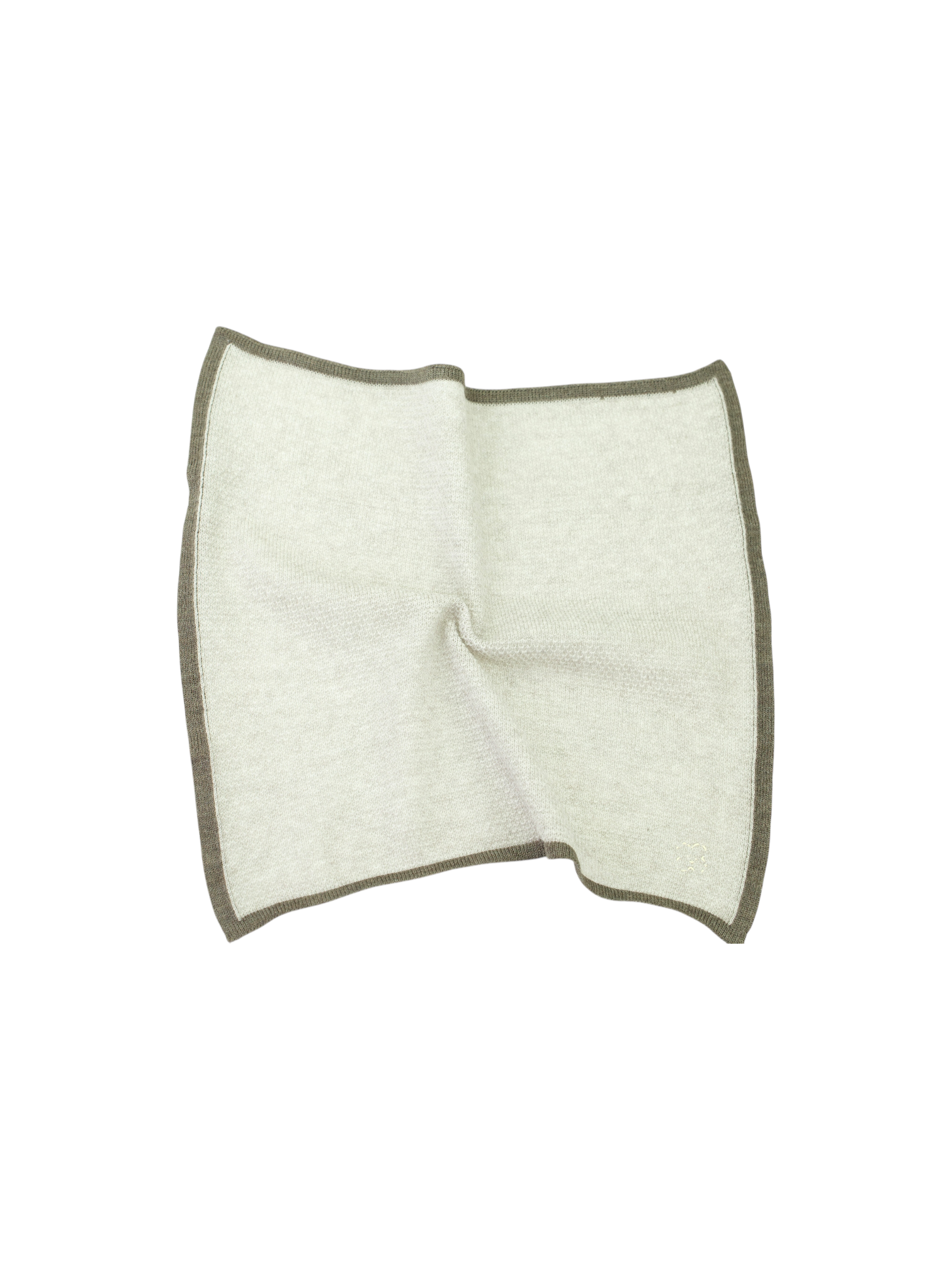 Lardini Beige Knitted-Wool Tricot Pocketsquare