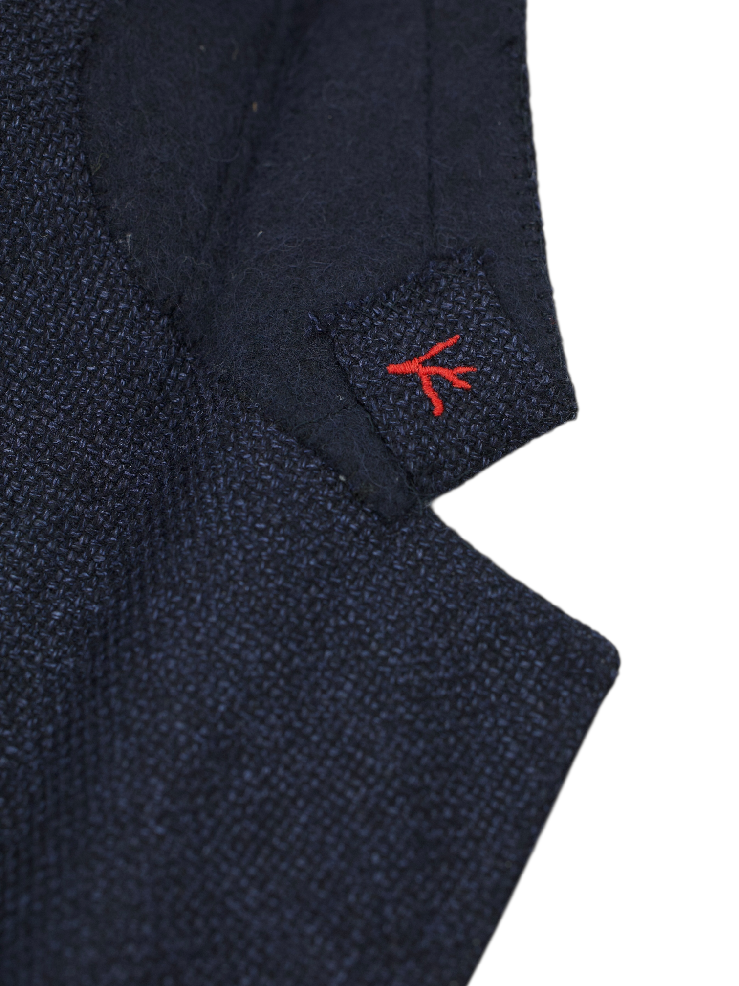 Isaia Blue Wool, Silk, Linen & Cashmere Micro-Structure Jacket