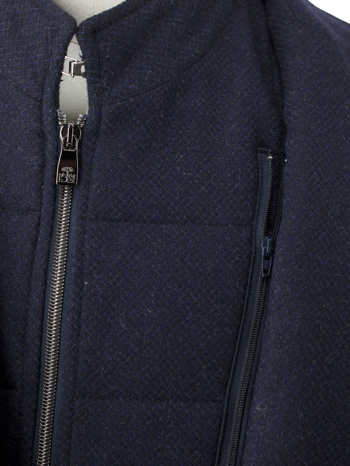 Corneliani ID Dark Blue Wool & Cashmere Milestone Fall Vespa Jacket