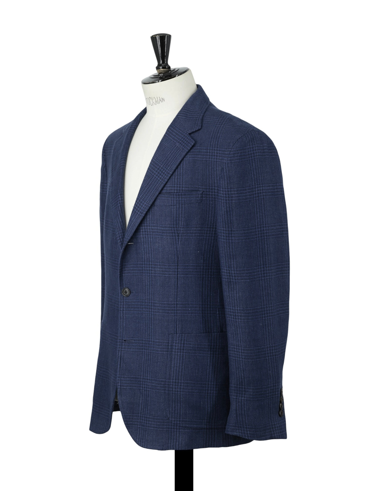 Ralph Lauren Blue Cotton & Linen Prince of Wales Jacket