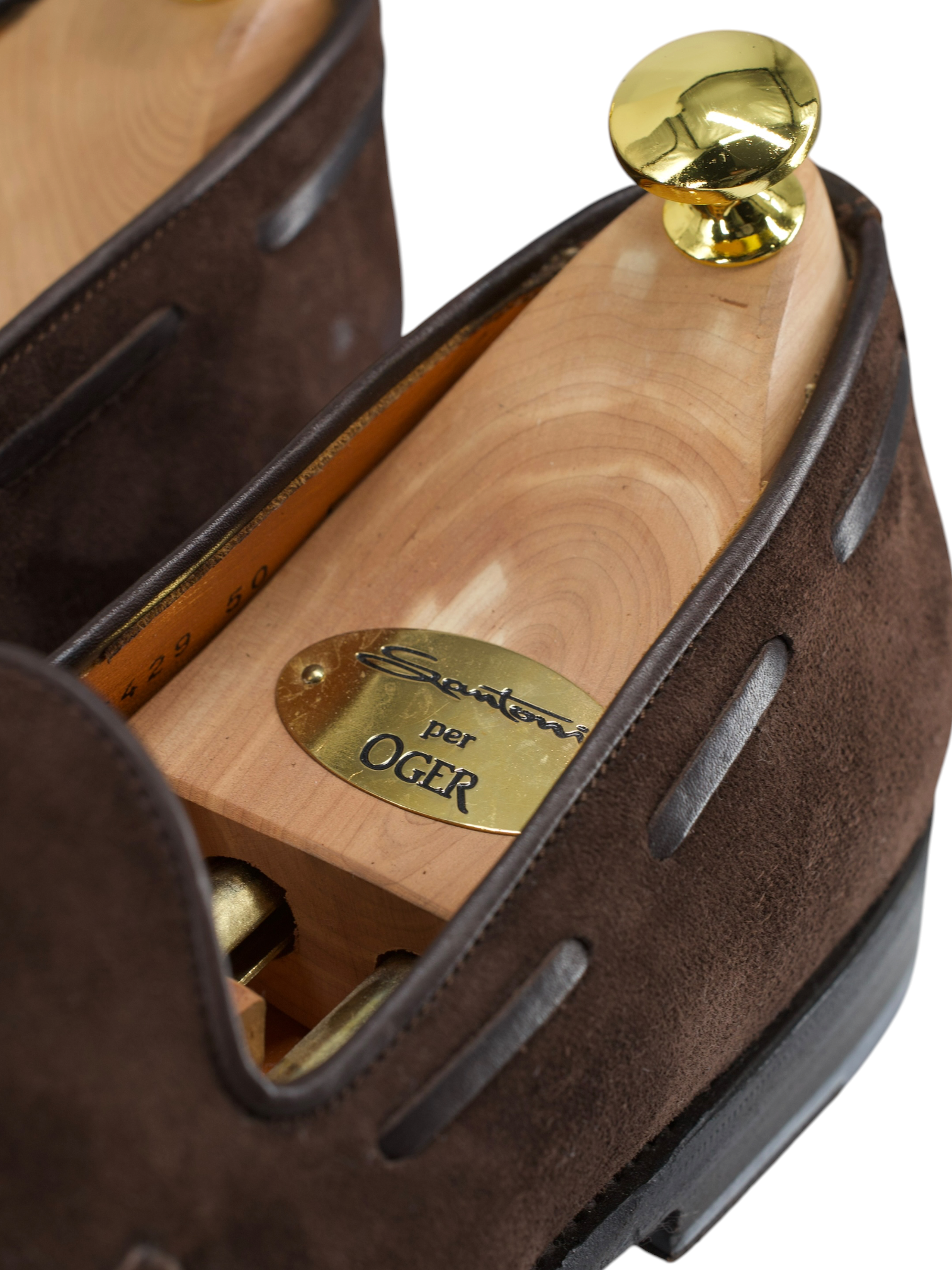 Santoni Dark Brown Suede Handgrade-Collection Tassel Loafer