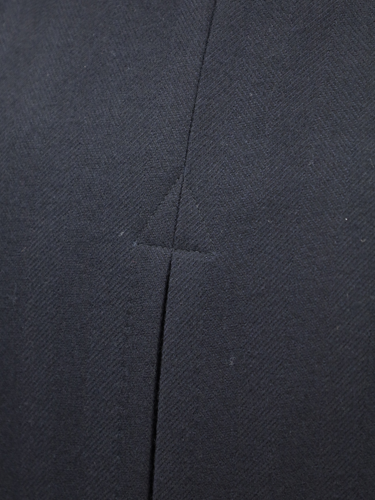 Caruso Navy Wool & Cashmere Herringbone Polo Coat