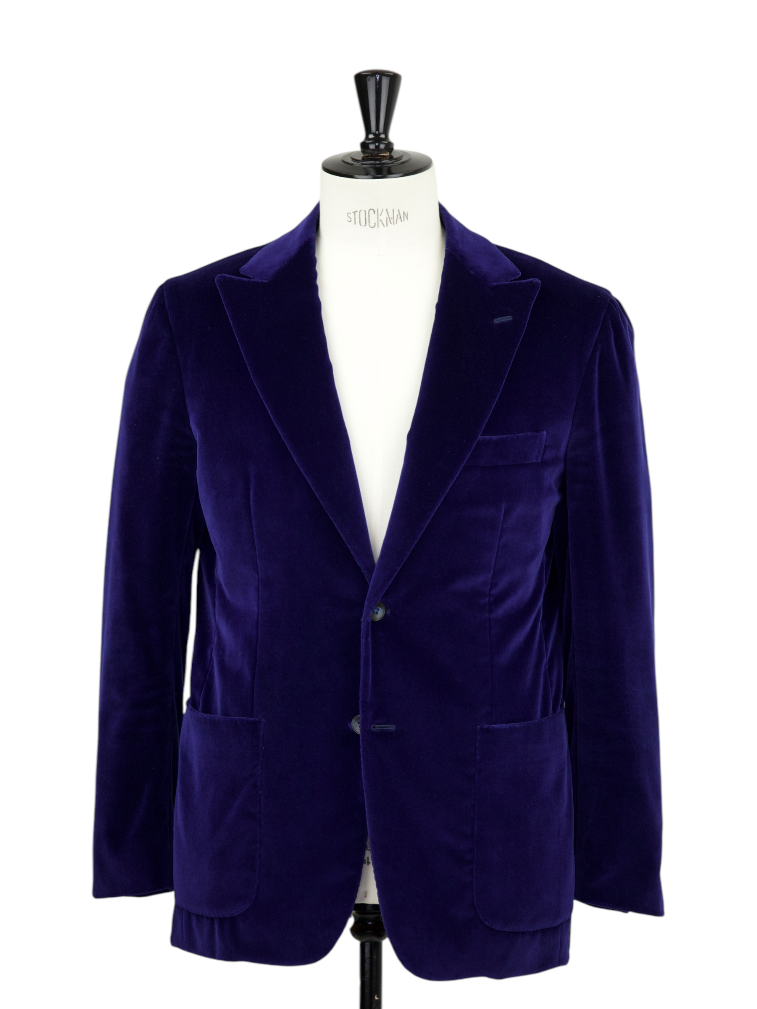 Kiton Electric-Blue Cotton Velvet Jacket