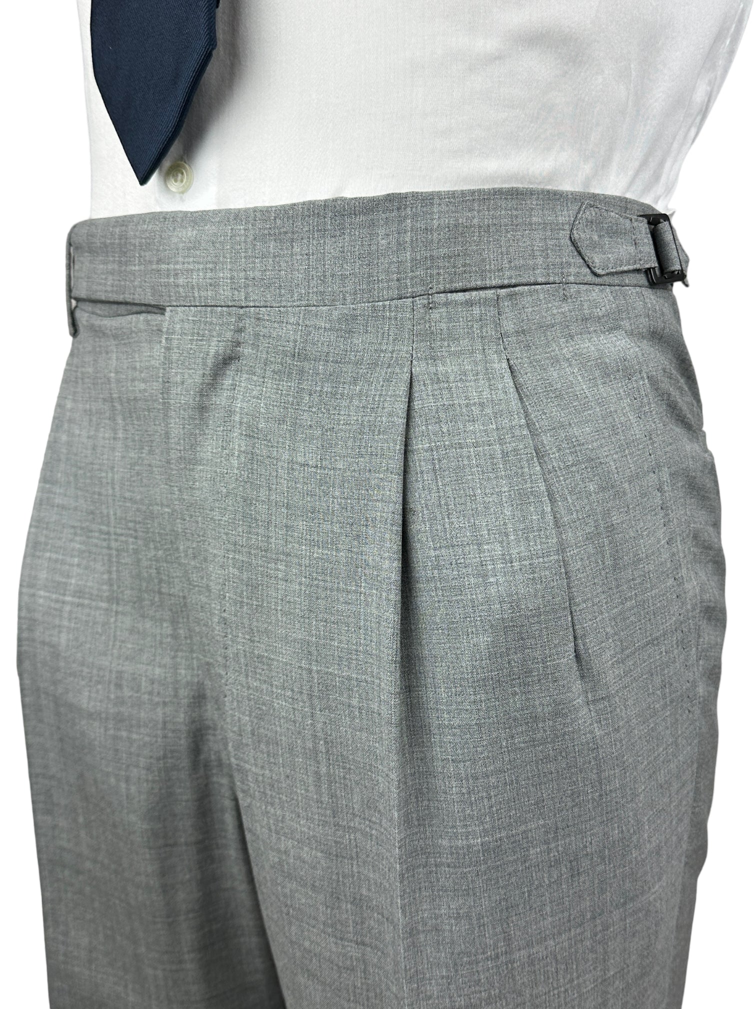 Rota Grey Double Pleated Trousers