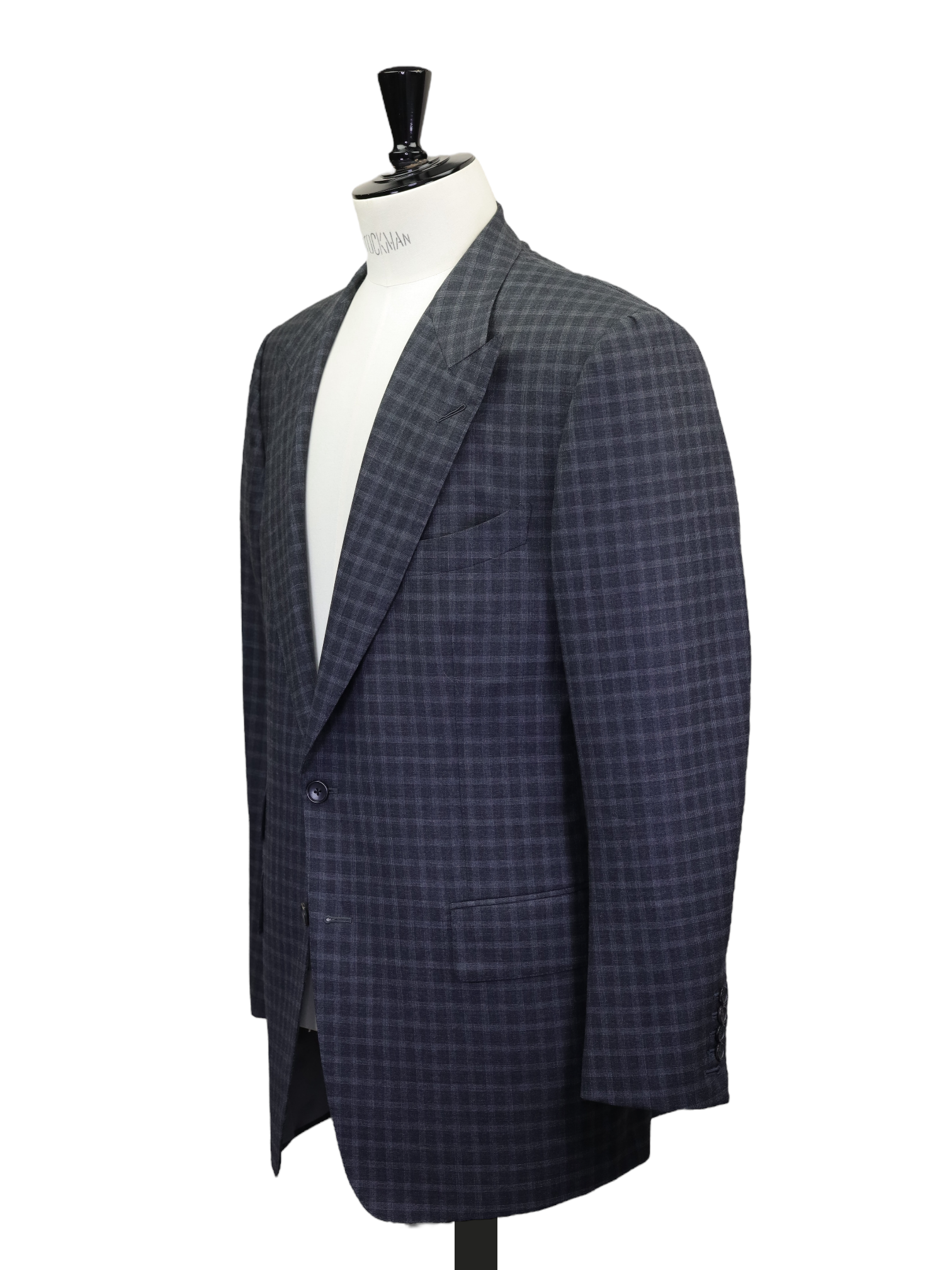Tom Ford Grey Wool Gingham-Check Windsor Jacket