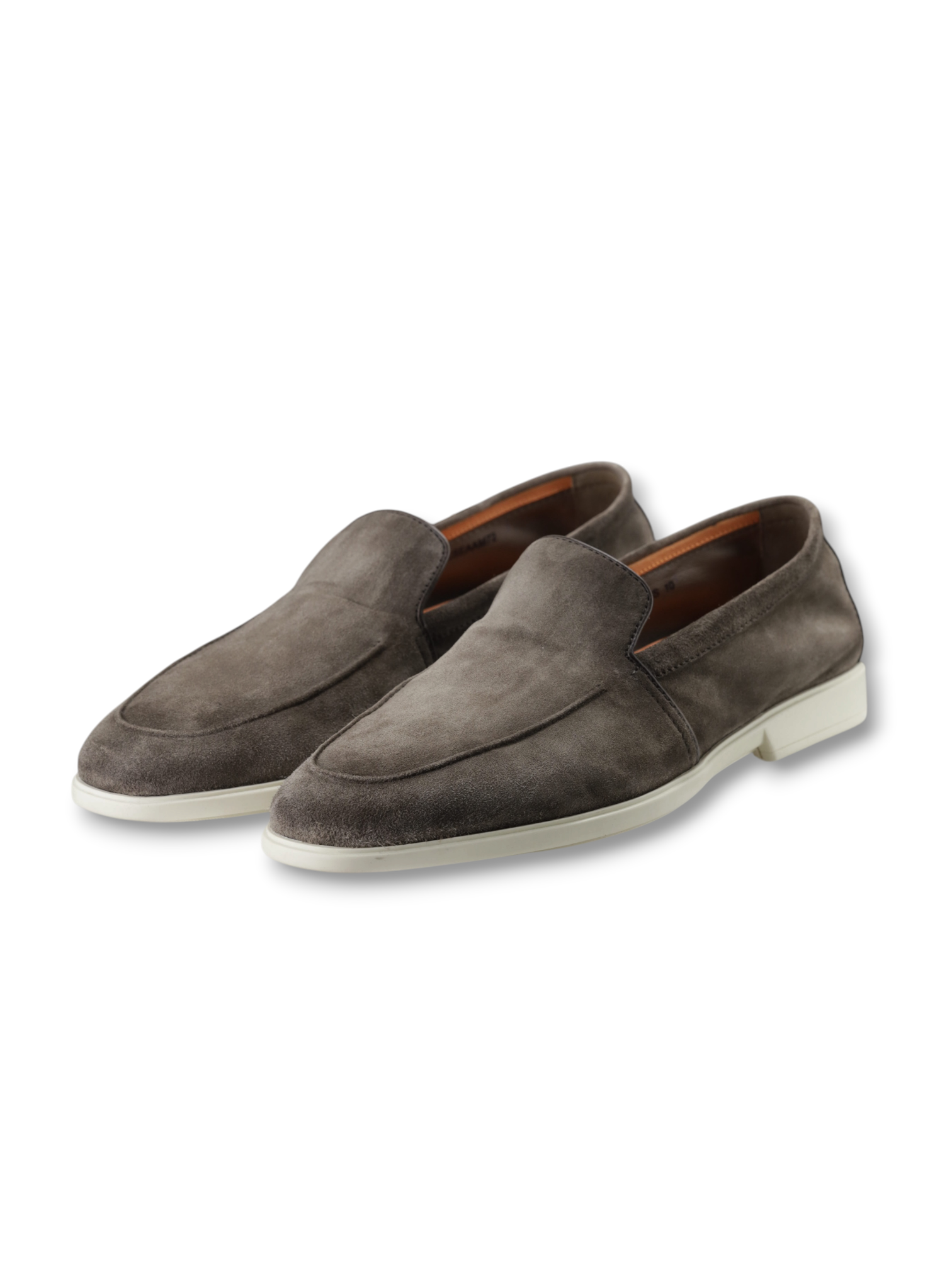 Santoni Greige Suede Malibu Loafer