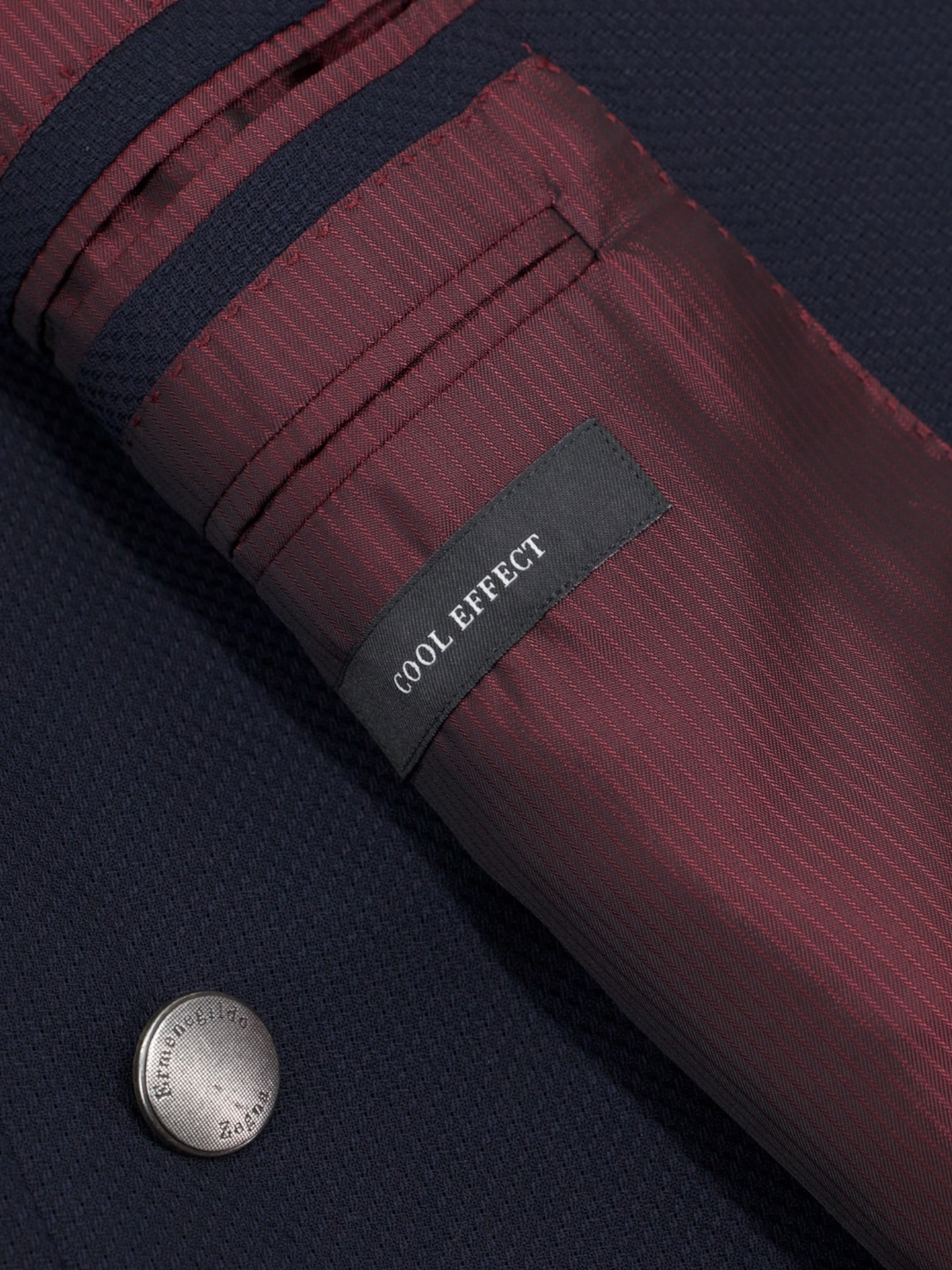 Ermenegildo Zegna Navy Double Breasted "Cool-Effect" Wool Mila Jacket