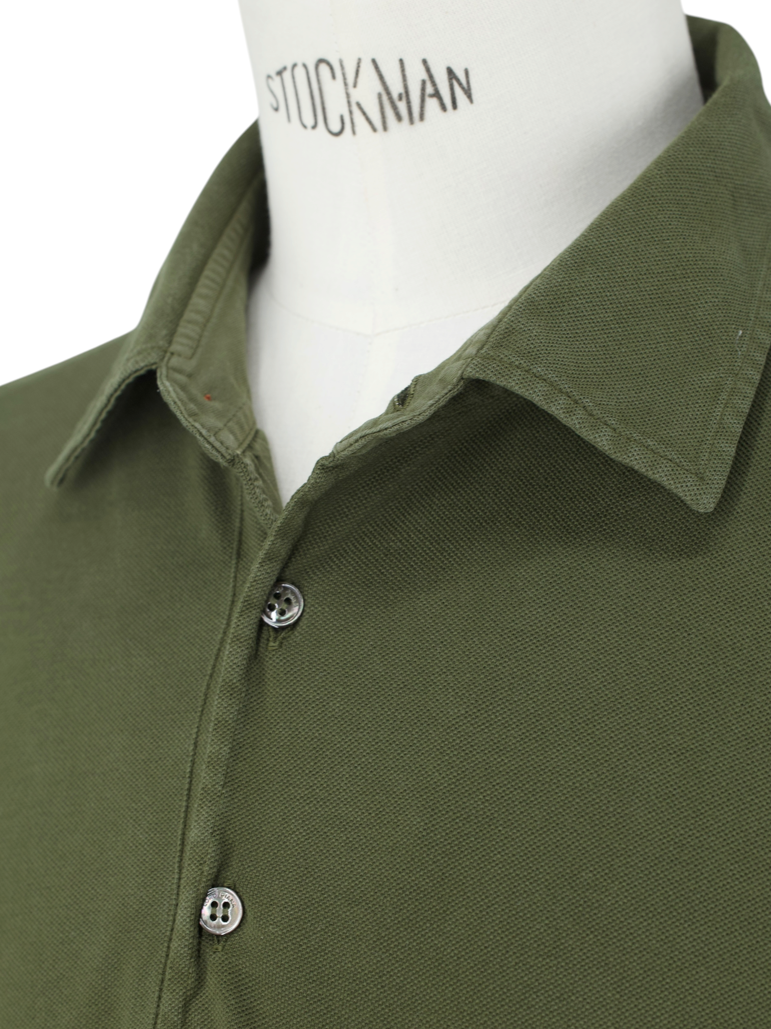 Loro Piana Olive Green Lightweight Cotton-Pique Polo