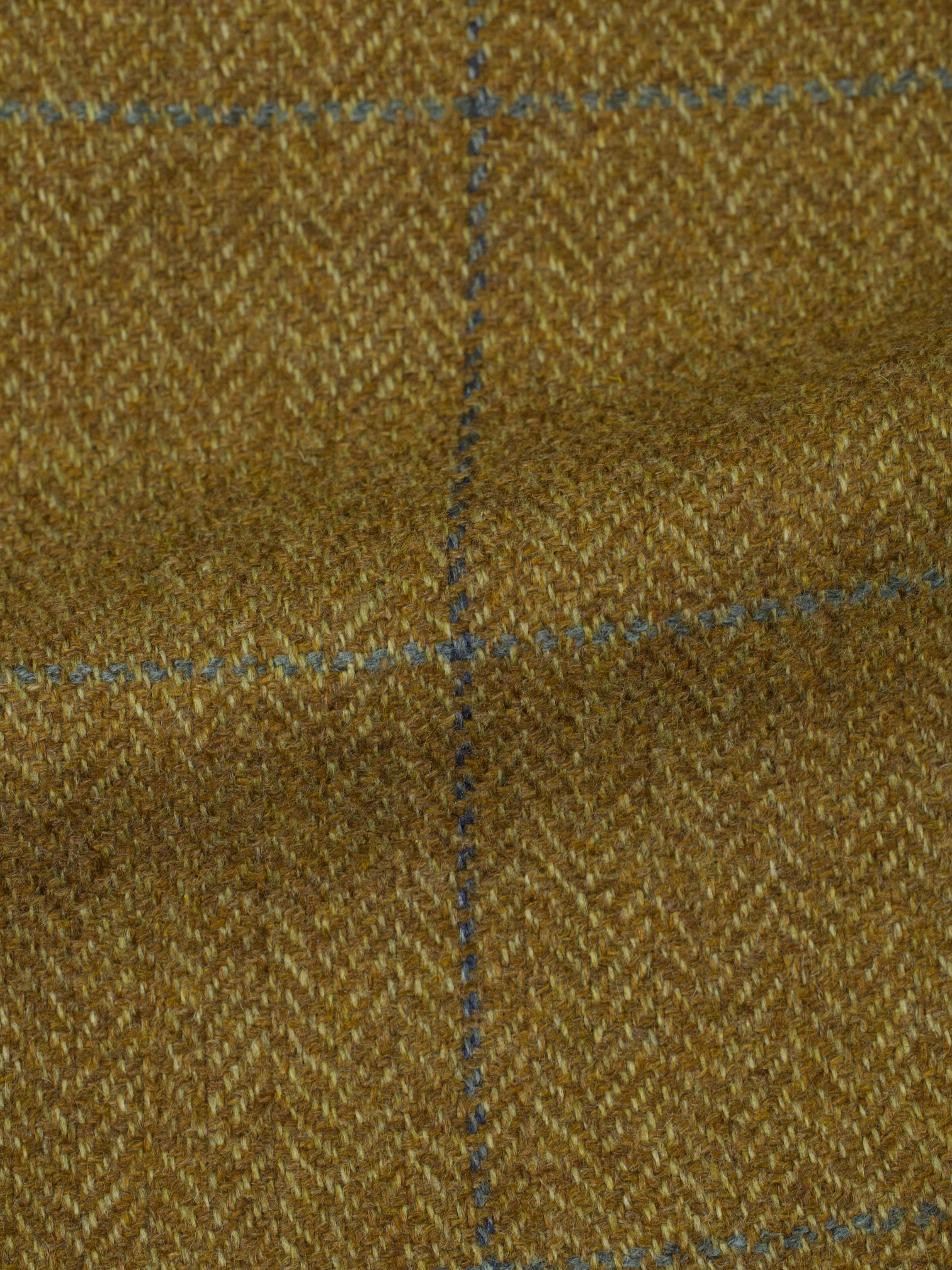 Kiton Brown & Blue Pure Cashmere Windowpane Jacket
