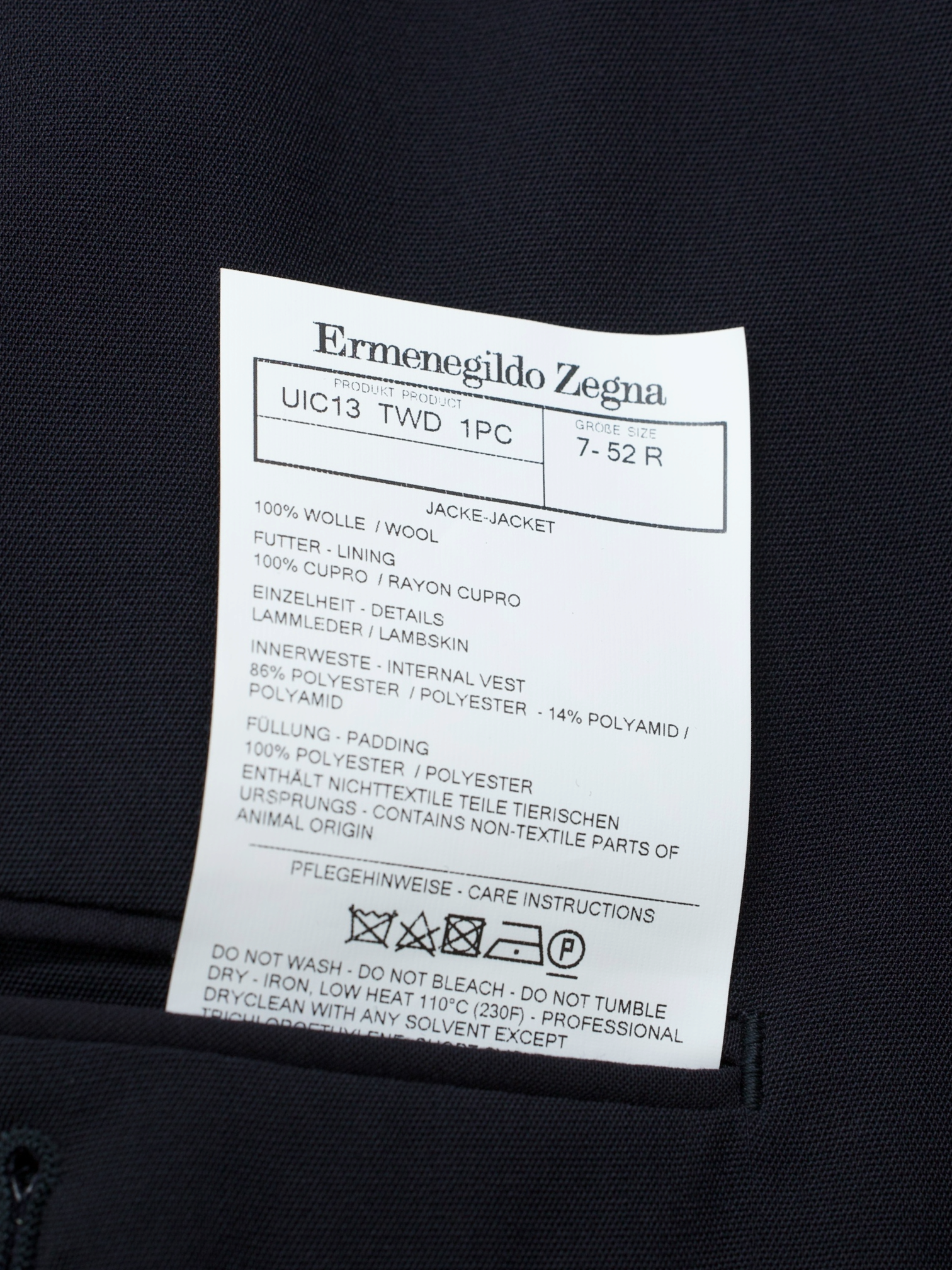 Ermenegildo Zegna Black Trofeo-Wool Unlined "Travel" Jacket