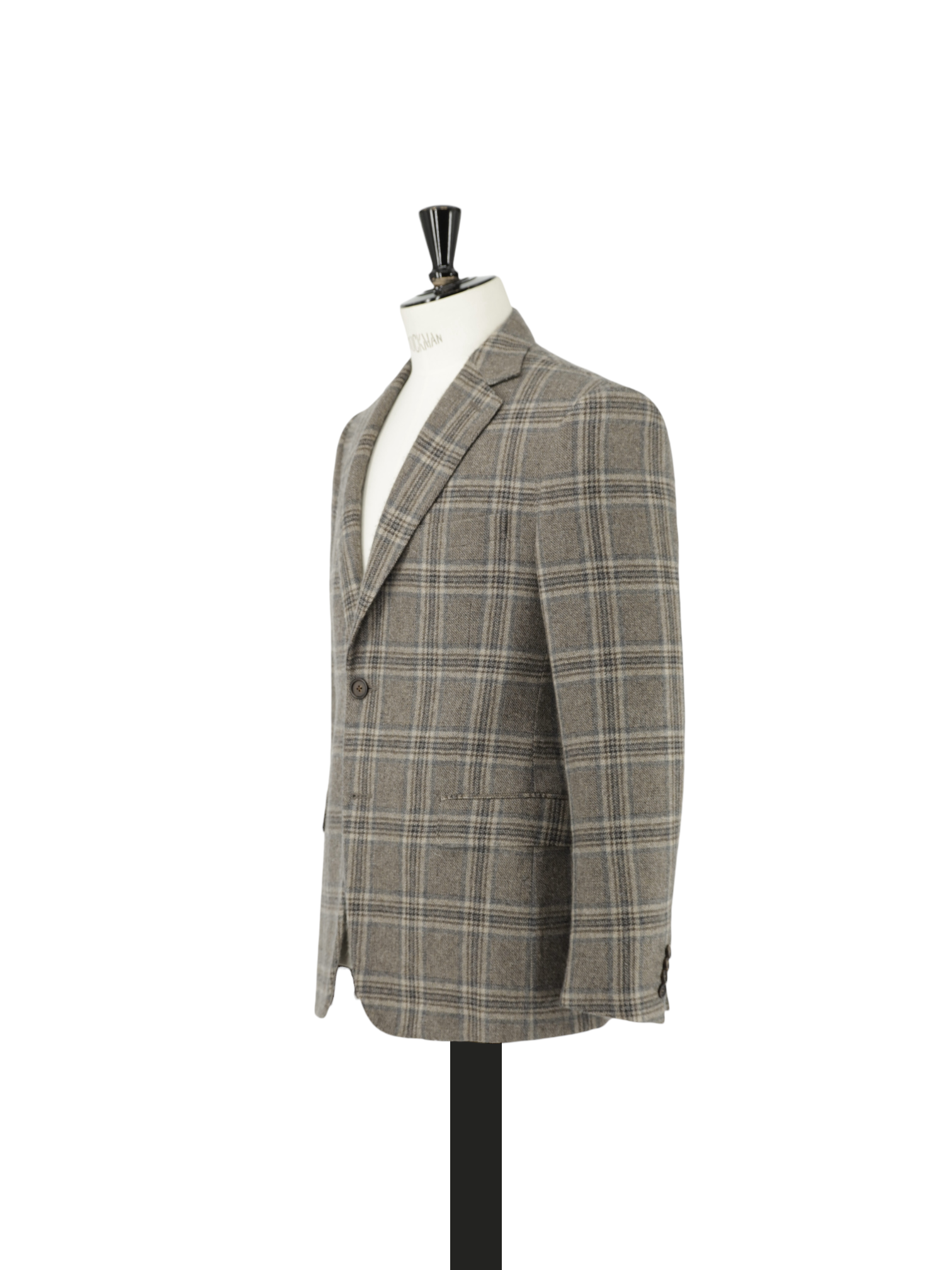 Pal Zileri Taupe Pure Plushy-Cashmere Tartan "MCMLXXX" Jacket