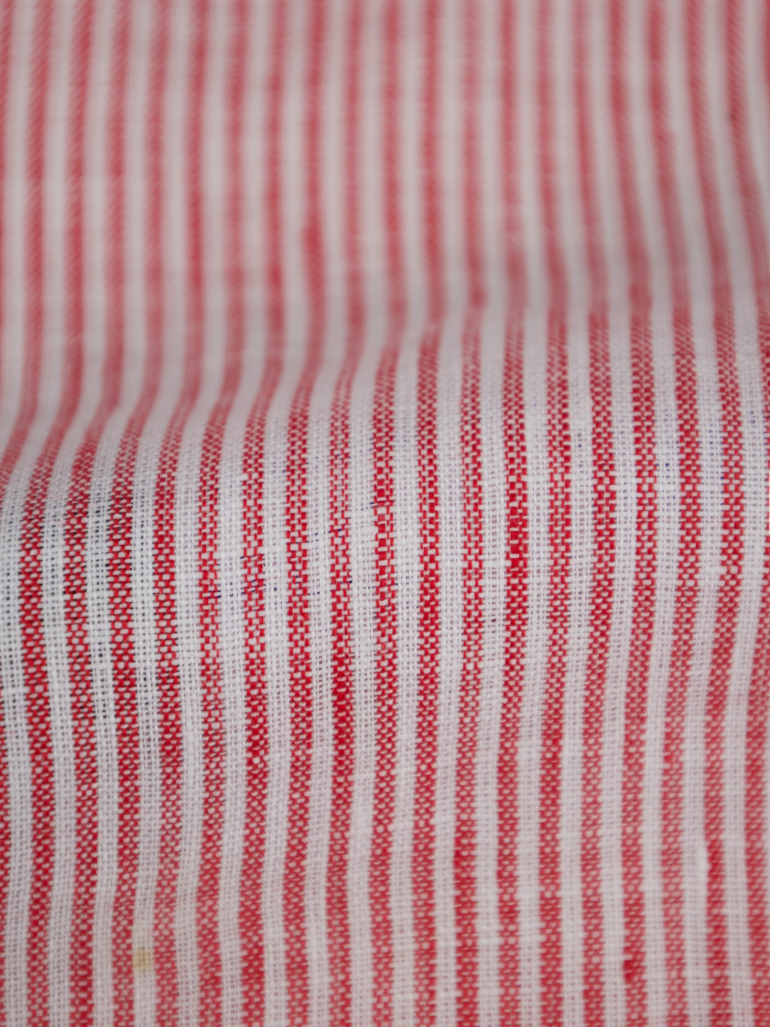 Loro Piana Red Pinstripe Button-Down Linen Shirt