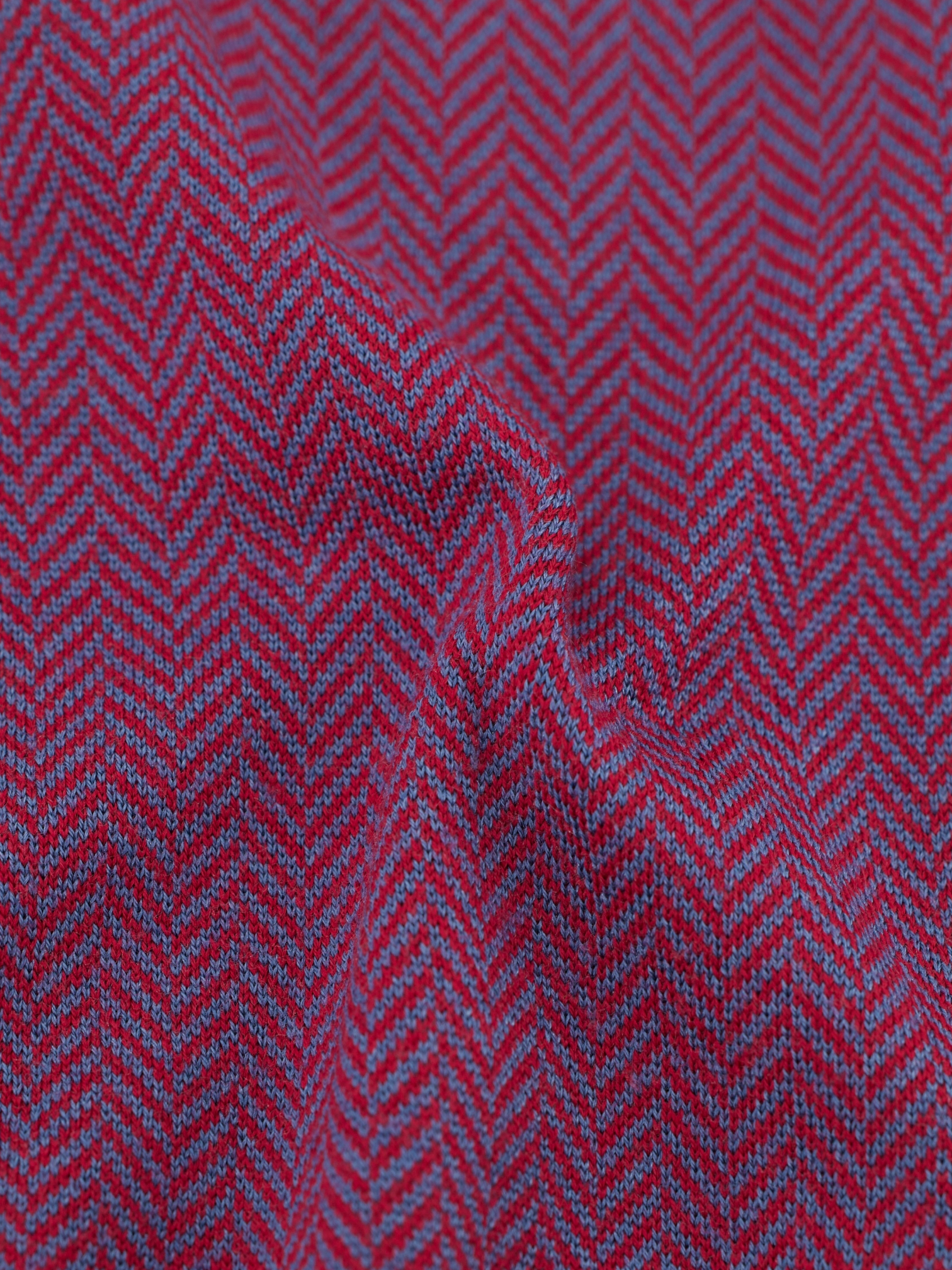 Cesare Attolini Cherry Red & Purple Wool & Silk Cardigan Sweater