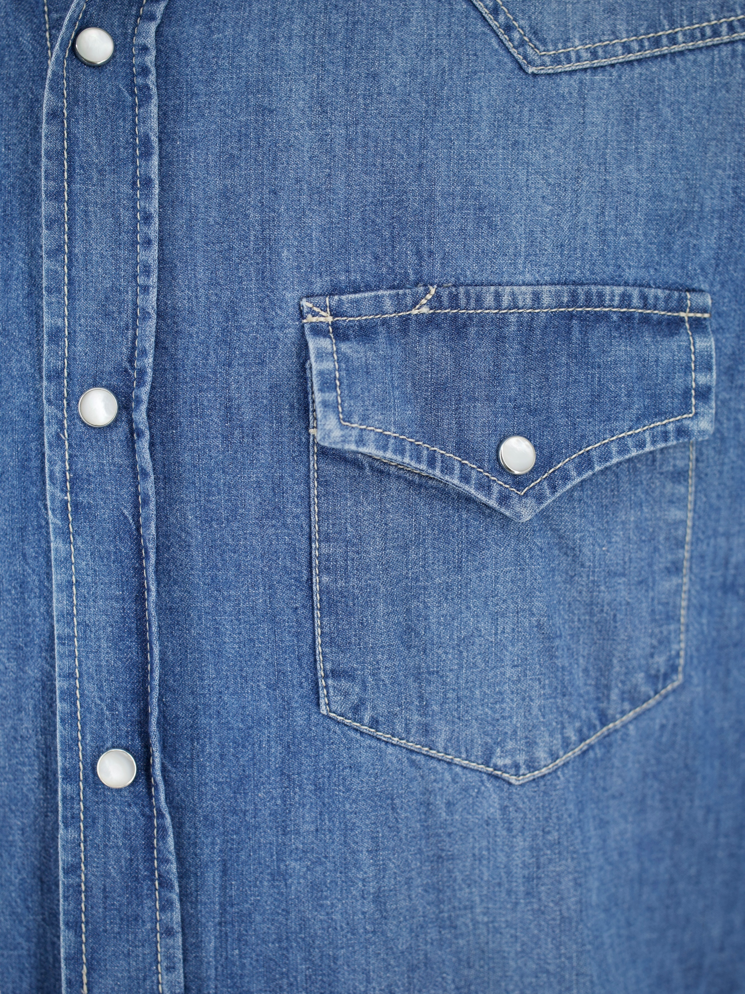 Brunello Cucinelli Blue Western Style Denim Overshirt