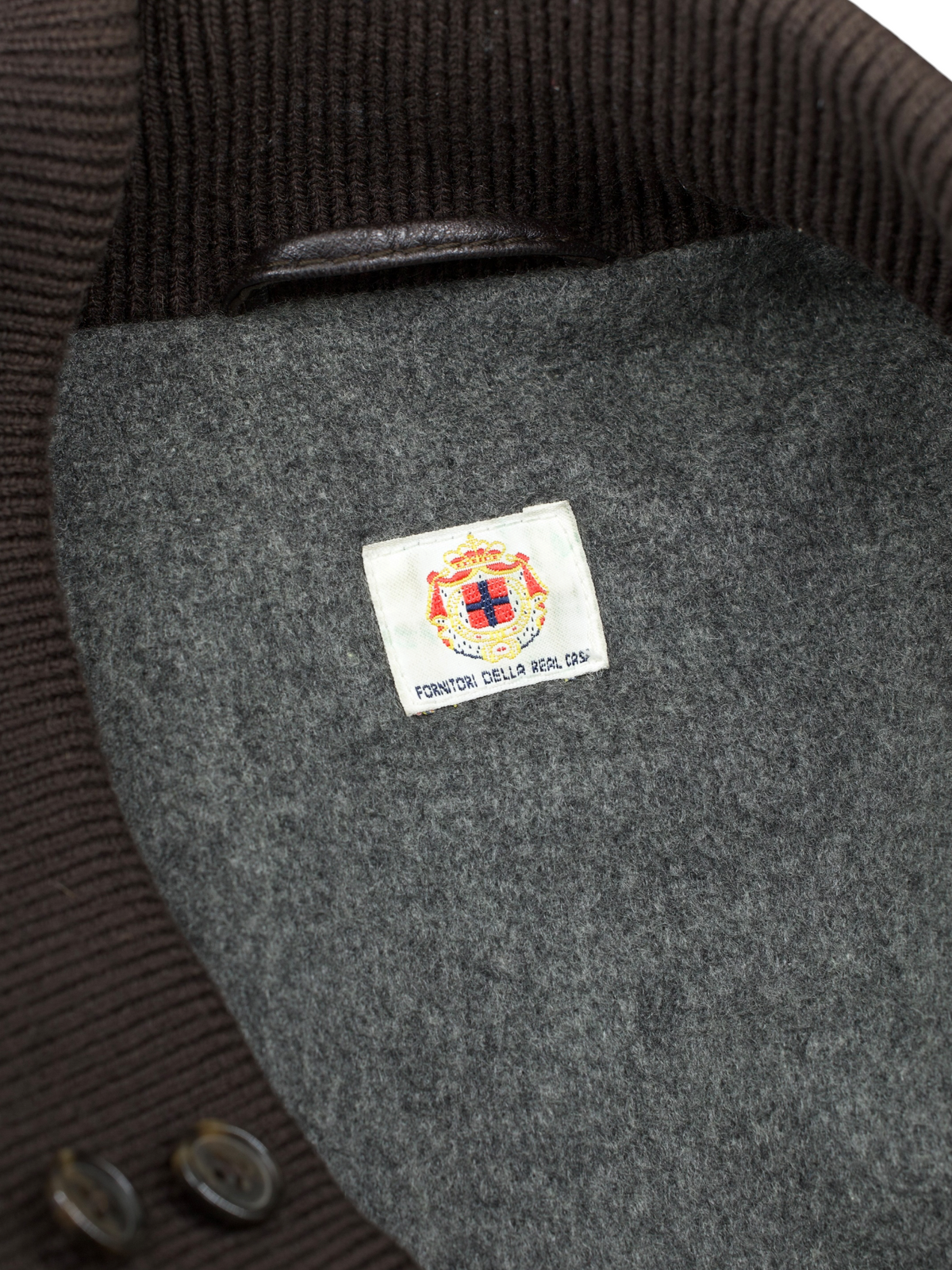 Luigi Borrelli Dark Brown Leather & Cashmere-Lining Jacket