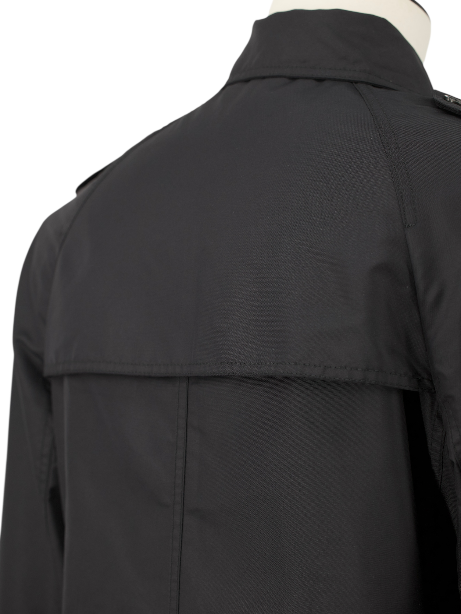 Luigi Borrelli Black Weatherproof Sartorial Trenchcoat